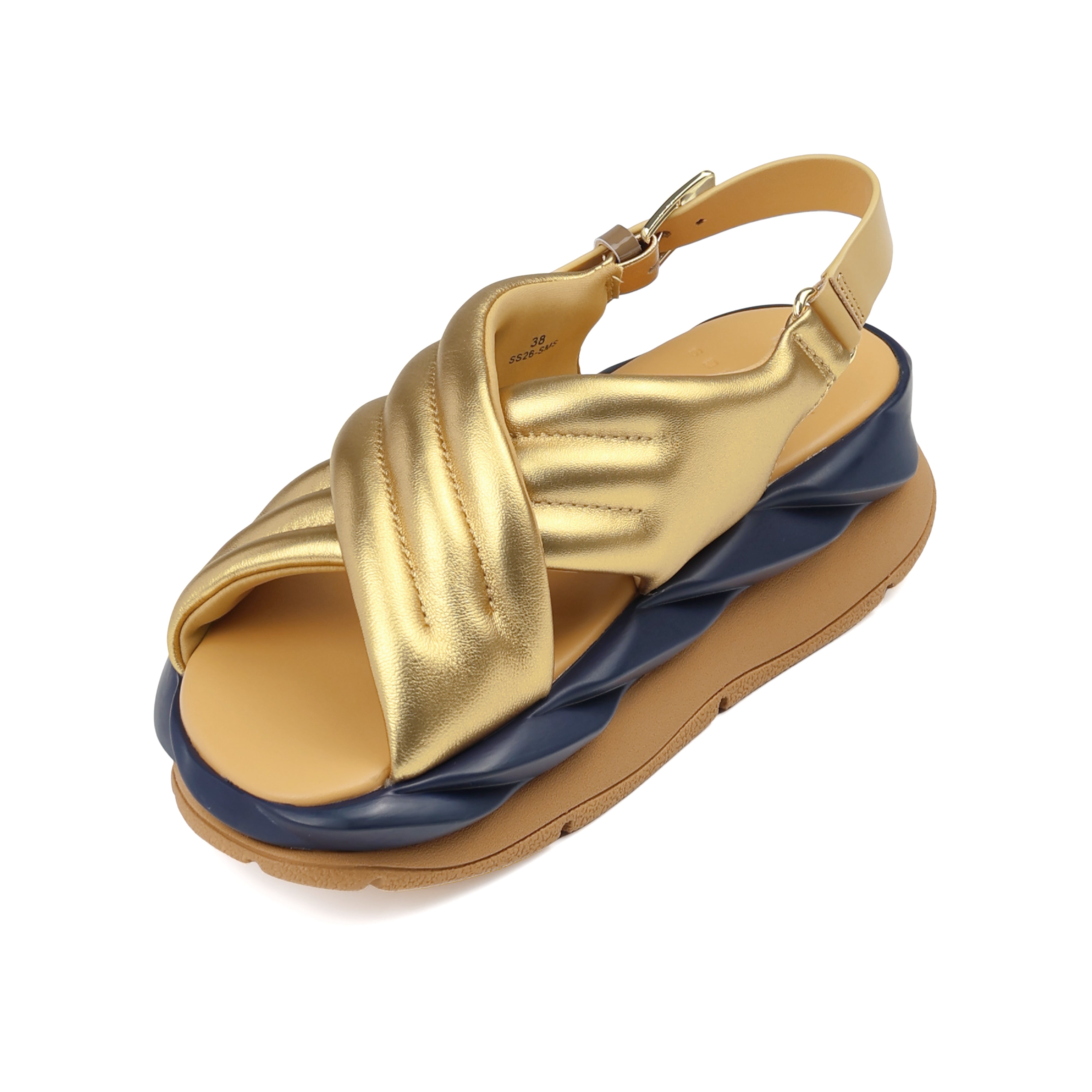 4CCCCEES GOLD METALLIC SANDAL MELLOW MANA 126