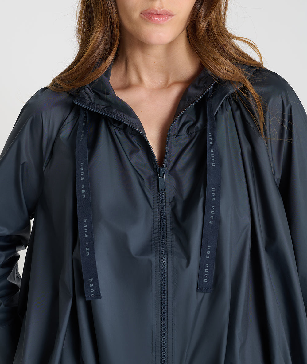 HANA SAN NAVY HOOD SHORT JACKET NOIRON 126