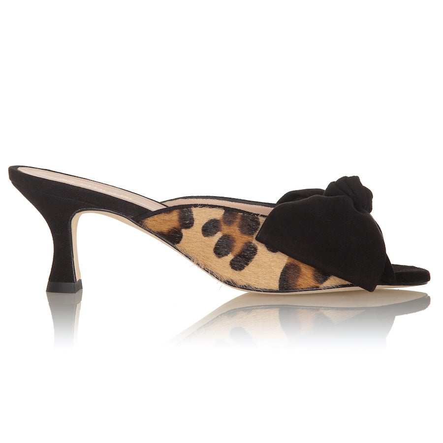 NICKI HOYNE BOW LEOPARD KITTEN HEELS 224