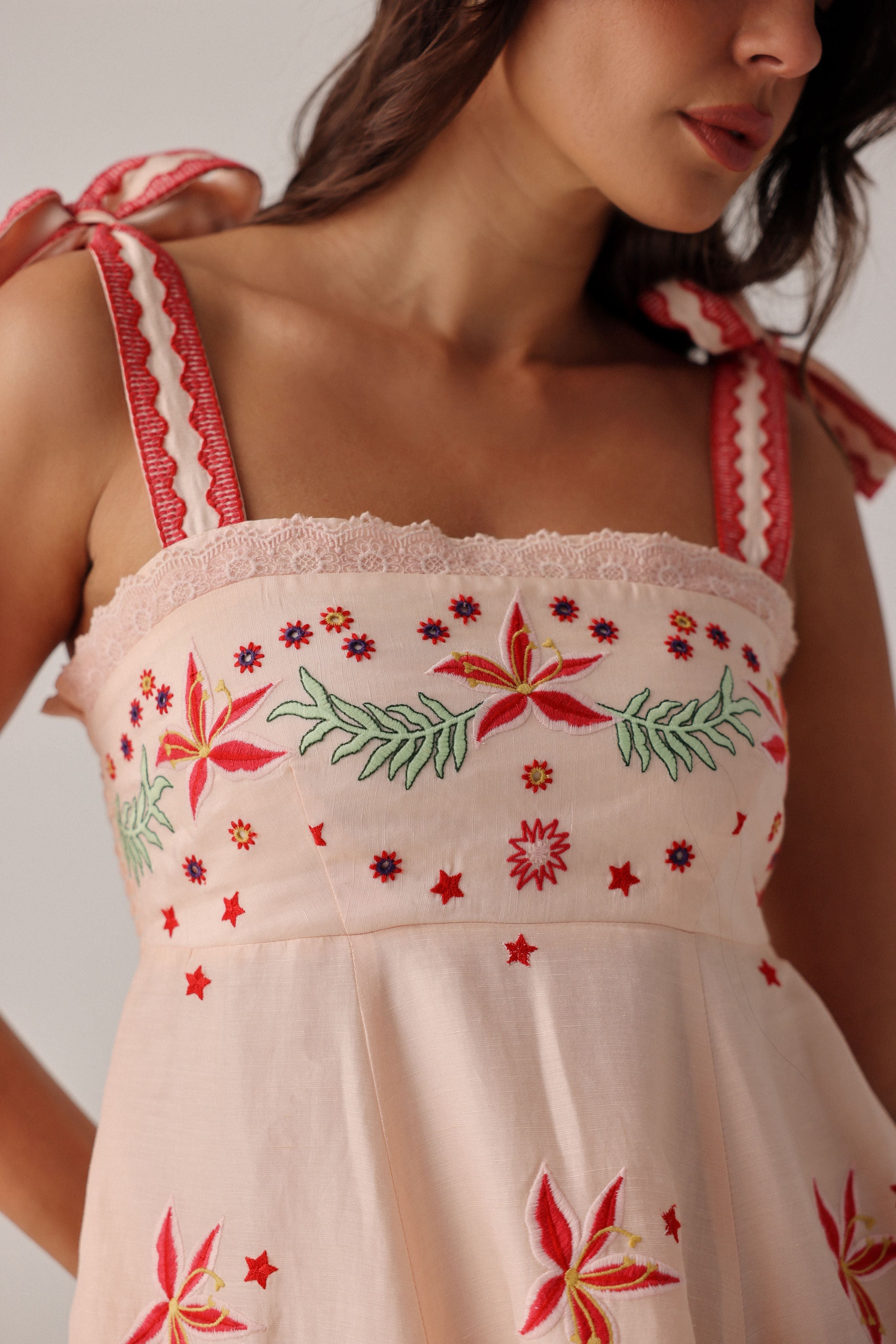 NOIB NORA MIDI DRESS PEACH 126