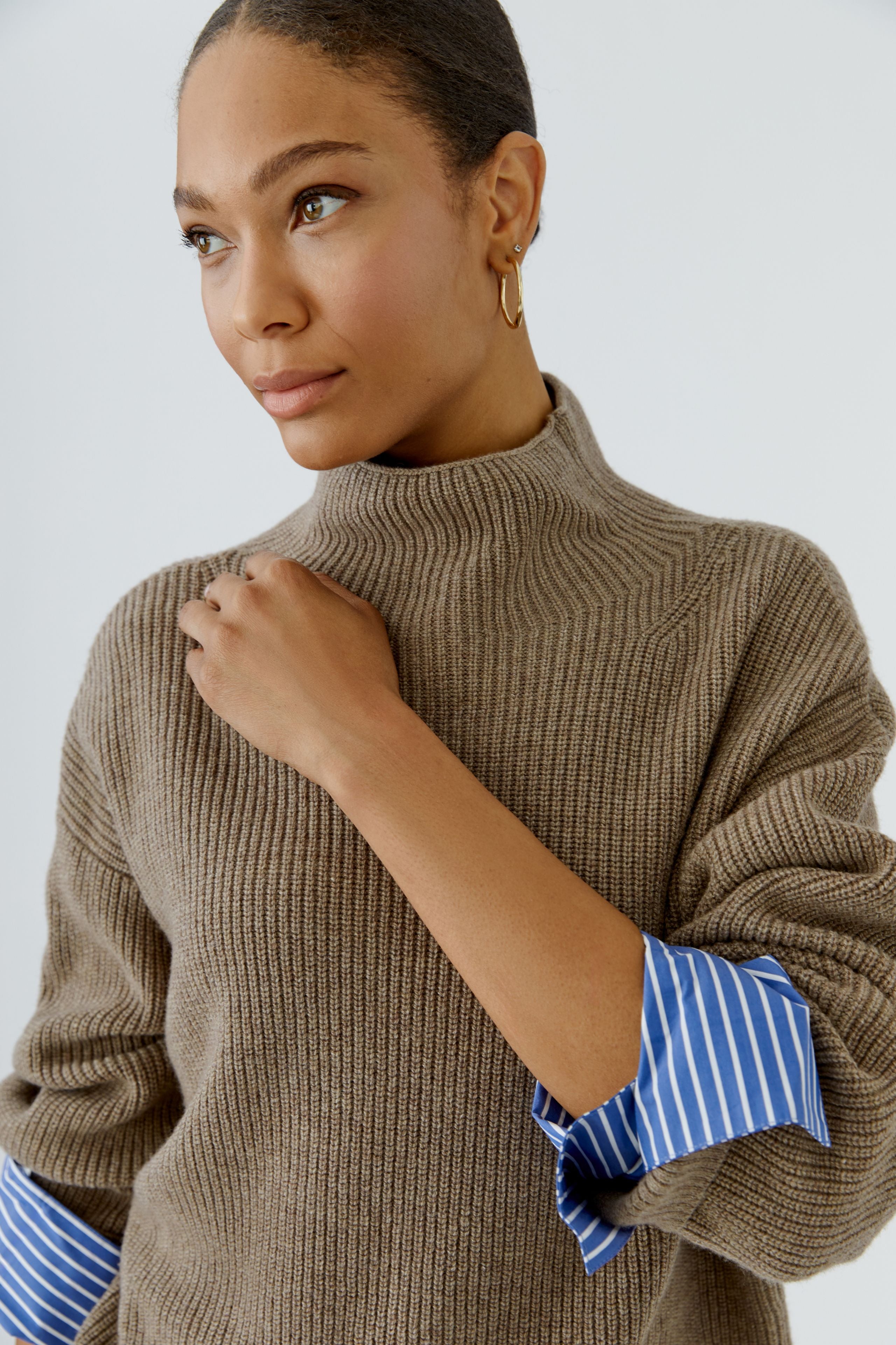 oui beige pullover 97969 8101