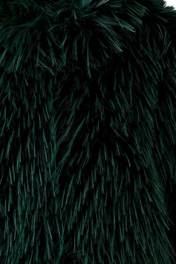 OUI GREEN FAUX FUR JACKET 100473 226