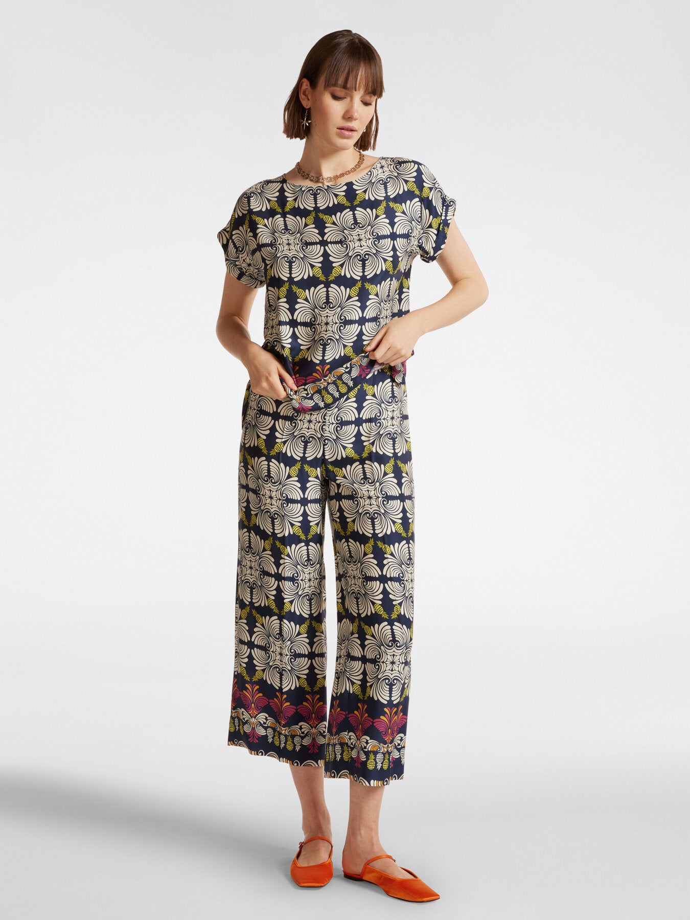 ELENA MIRO NAY PINEAPPLE TROUSERS P131P0 125