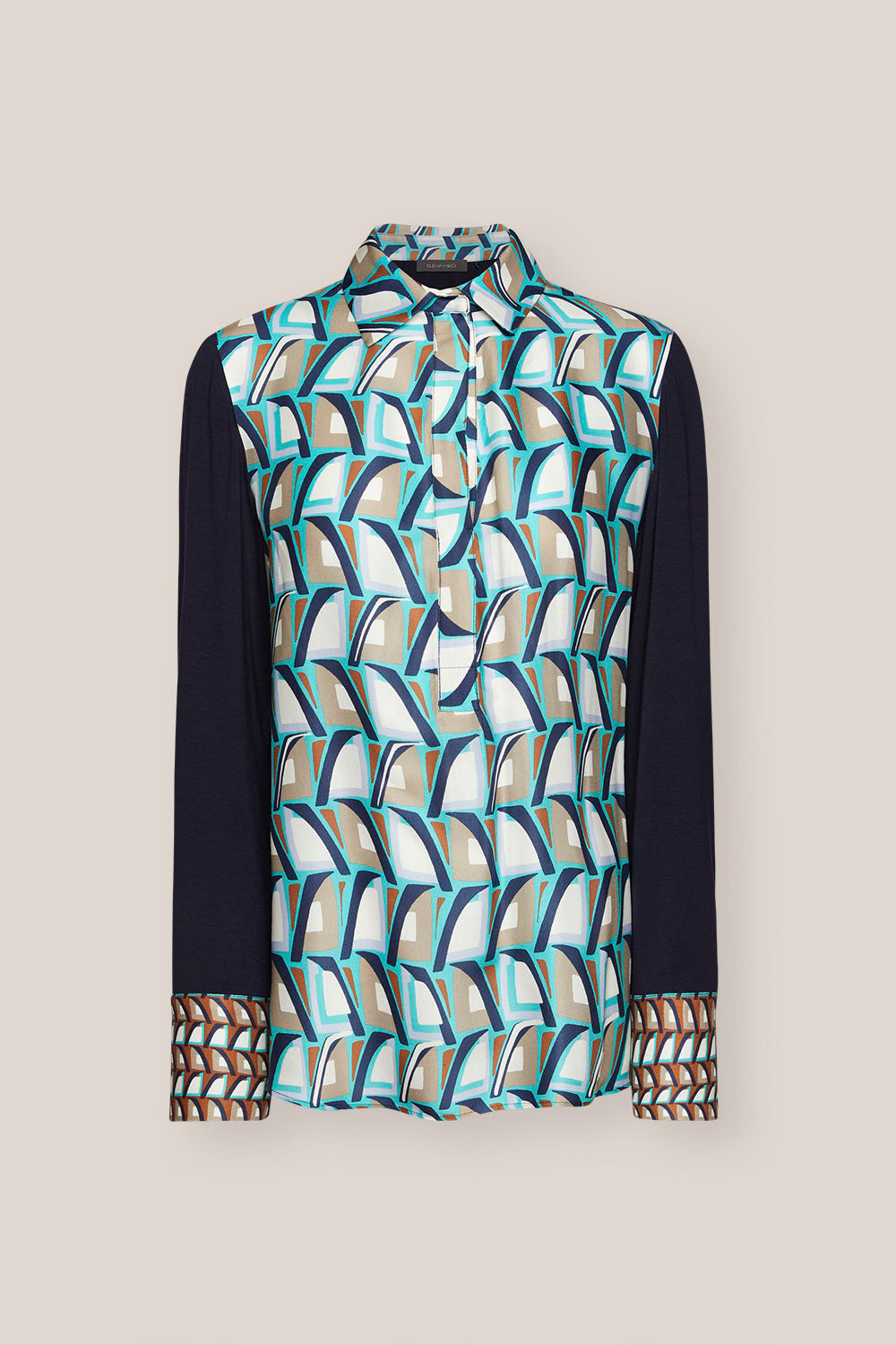 ELENA MIRO AQUA PRINTED POLO G233Z0 125