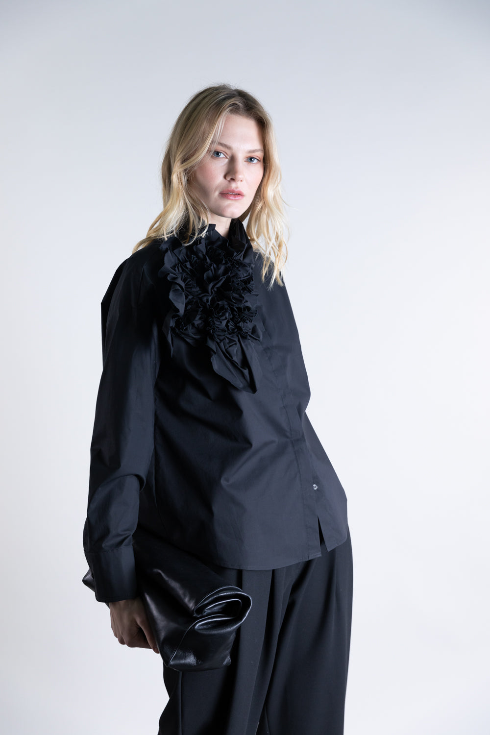 PSOPHIA BLACK SHIRT 225SHR2522 SHOP MACBEES KILLARNEY