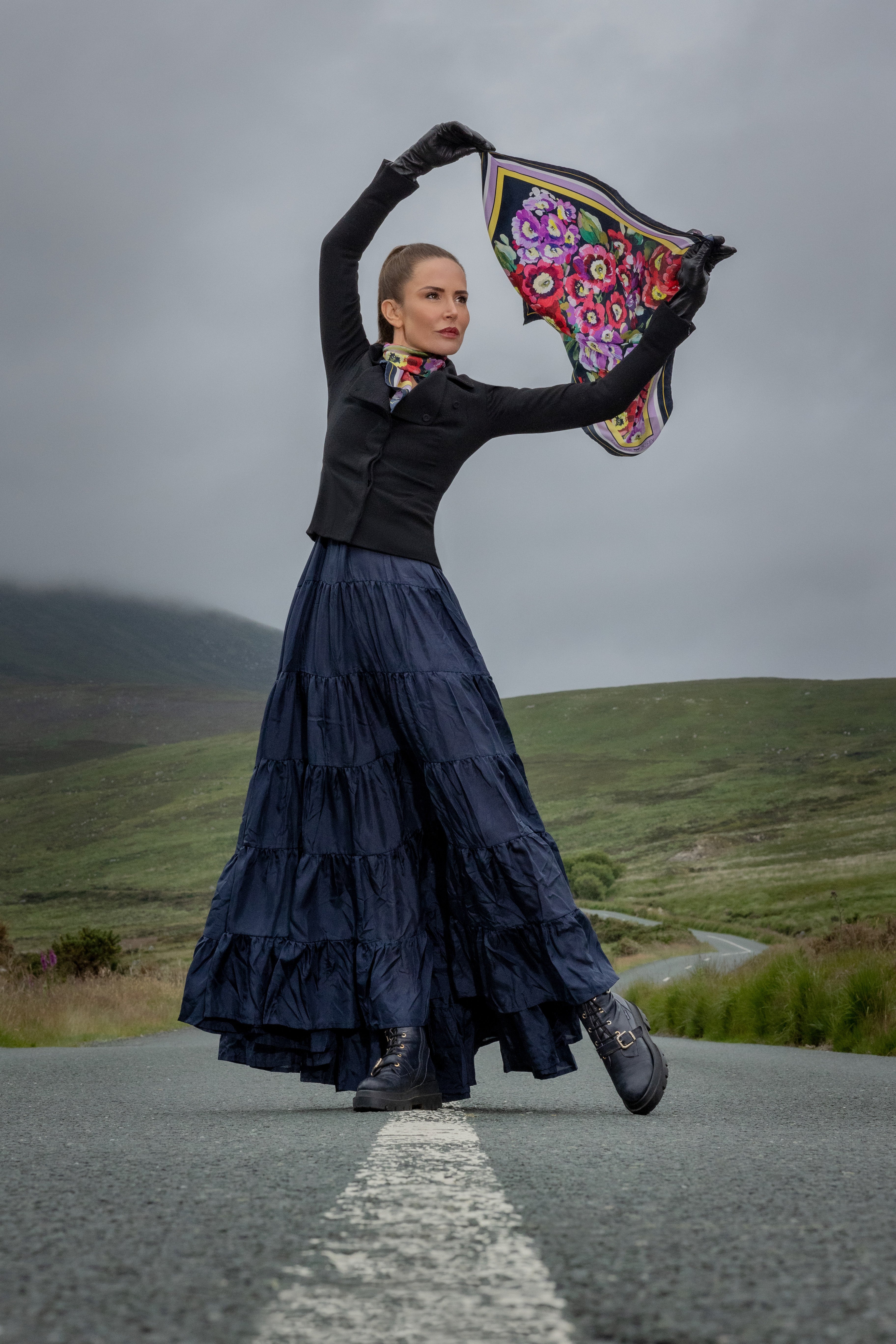 CAROLINE DUFFY DESIGNS PASSIONFUL MIDI SCARF 225