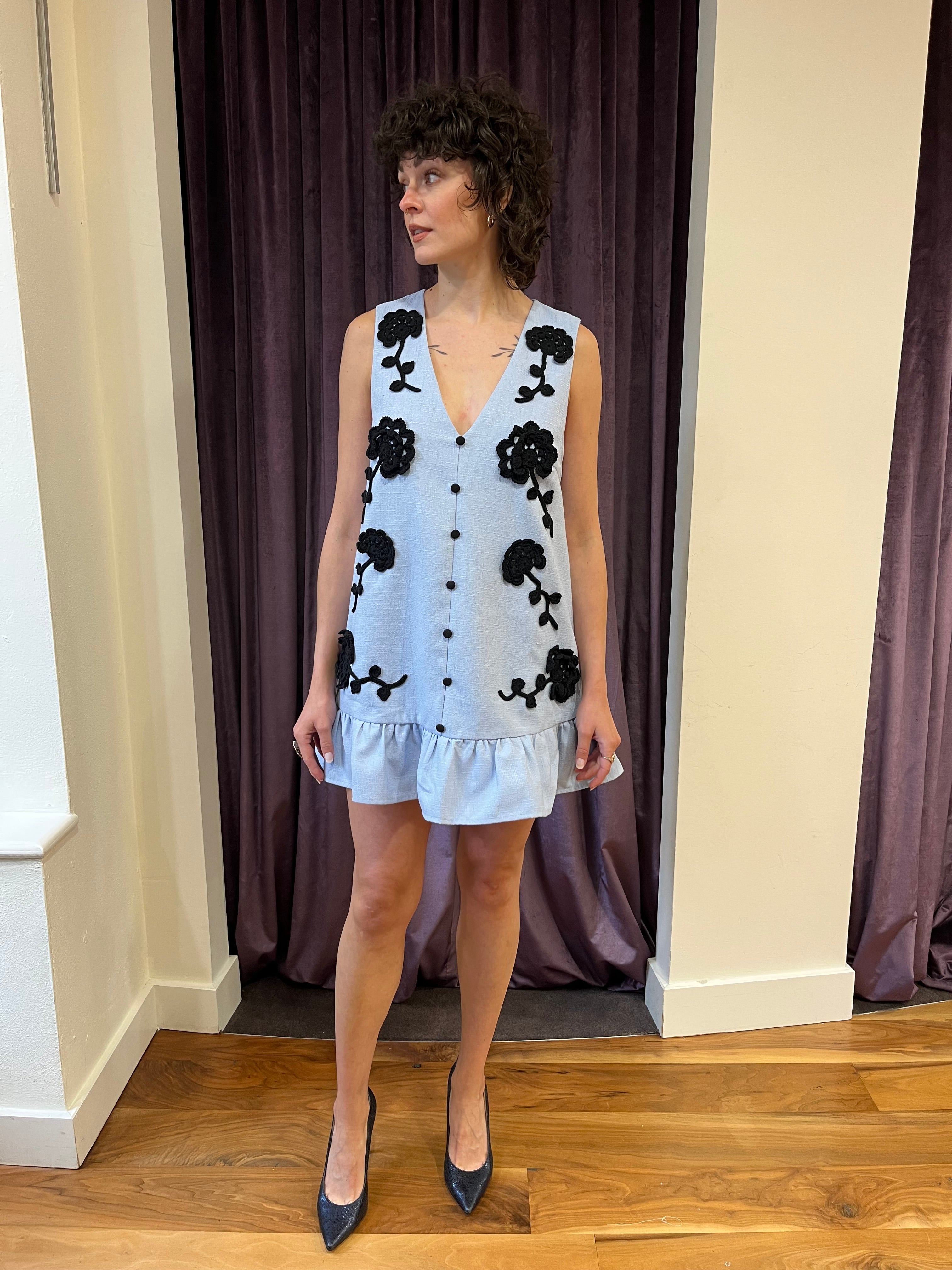 SISTER JANE DORIE CROCHET FLORAL MINI DRESS 125