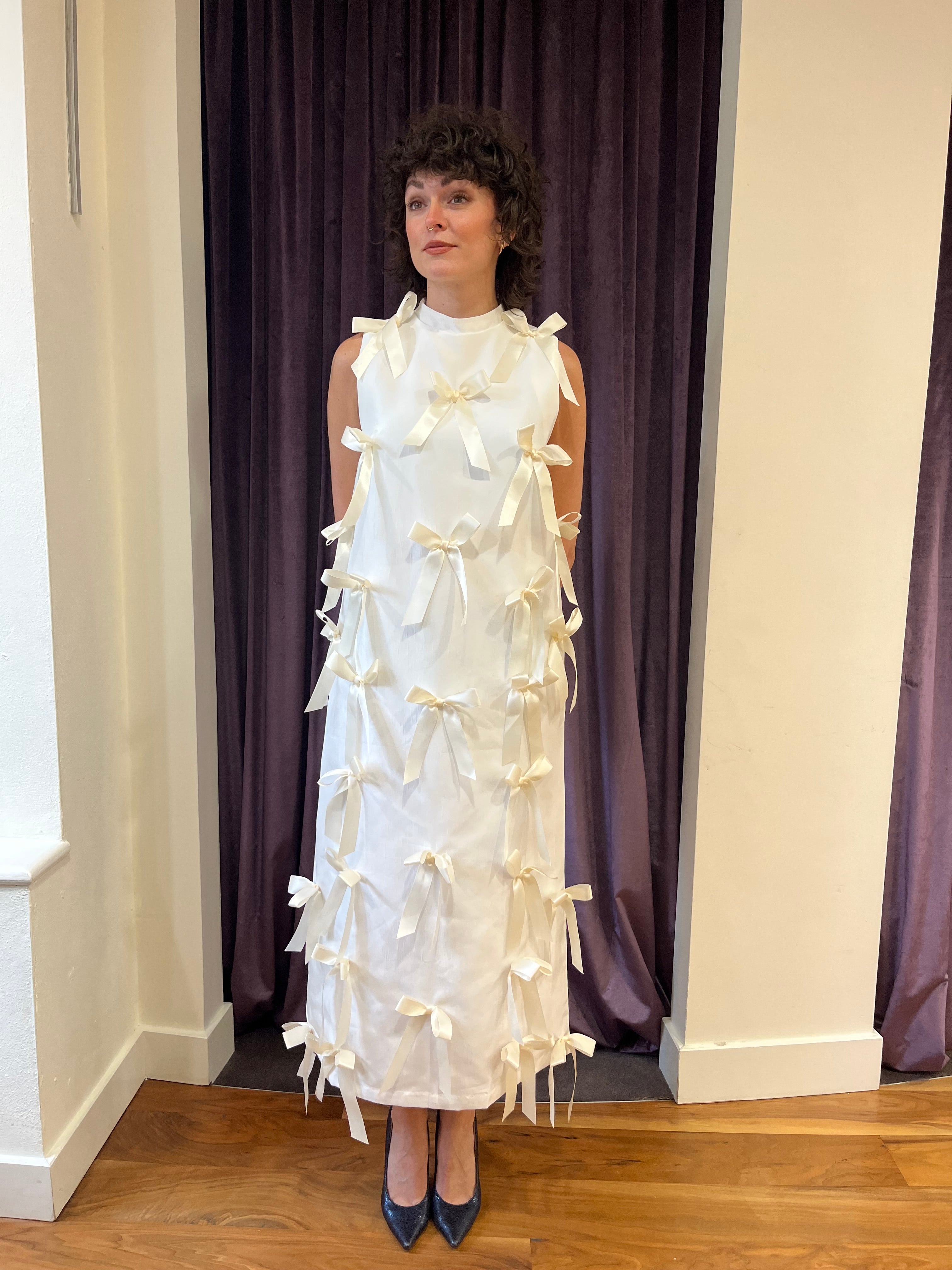 SISTER JANE SNOWDROP BOW MIDI DRESS 125
