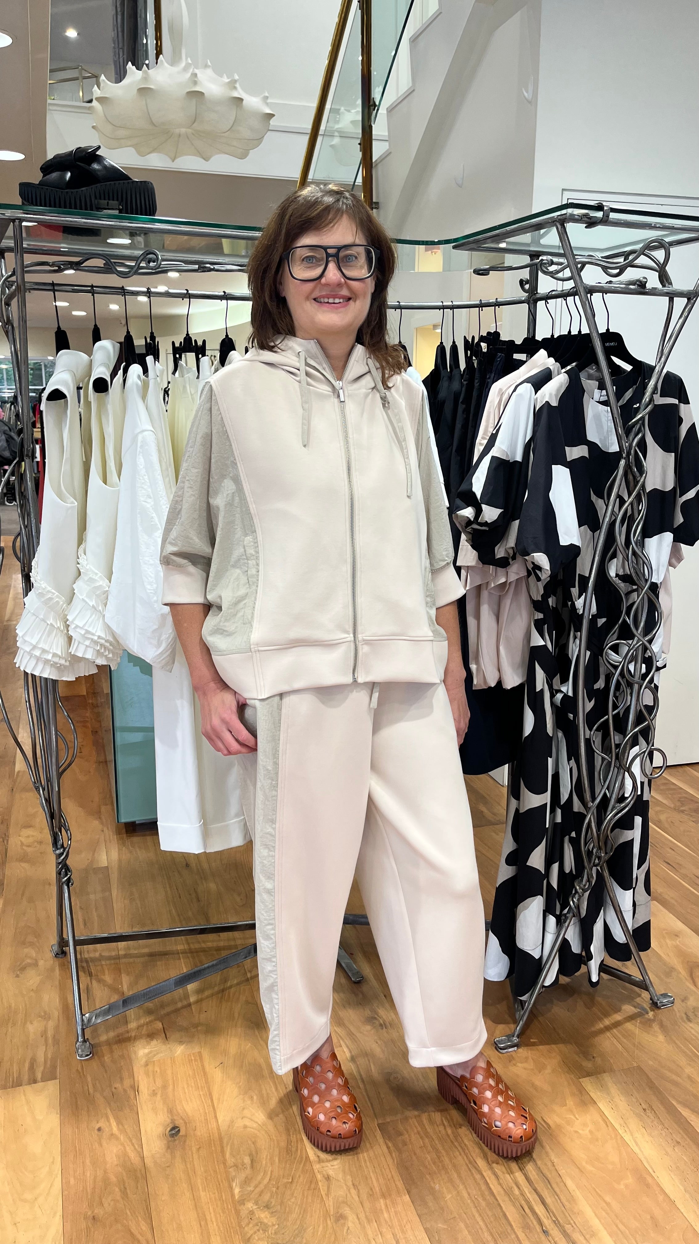 MEIMEIJ BEIGE JERSEY TROUSERS M6PCC00 126