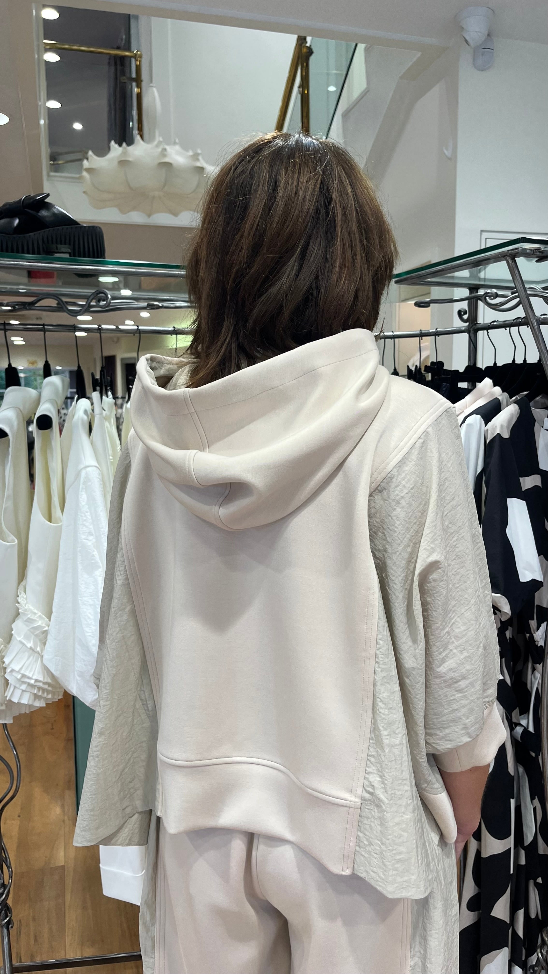 MEIMEIJ BEIGE ZIP UP HOODIE M6PC01 126