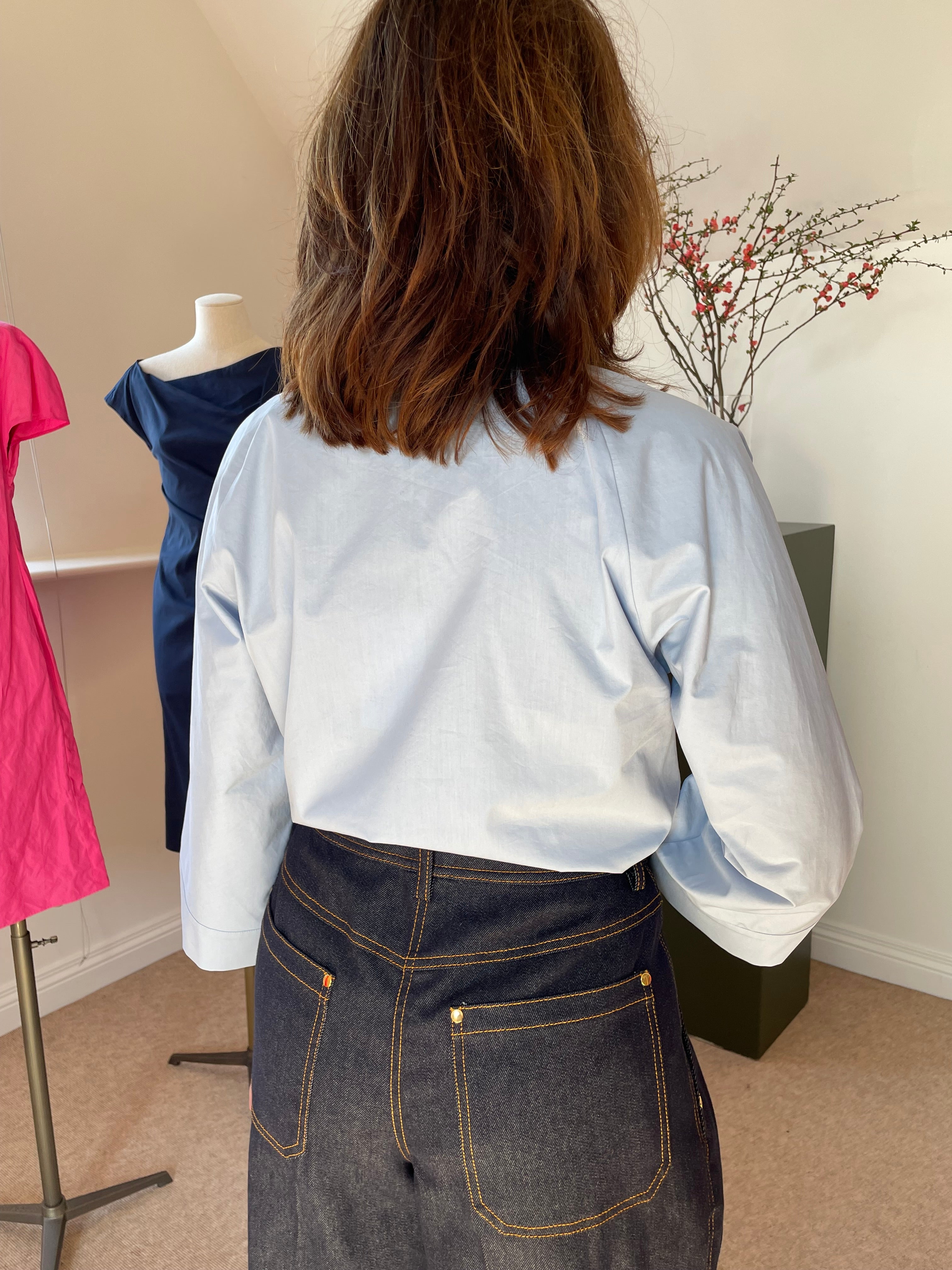 NATAN CHALE BLUE BLOUSE 125