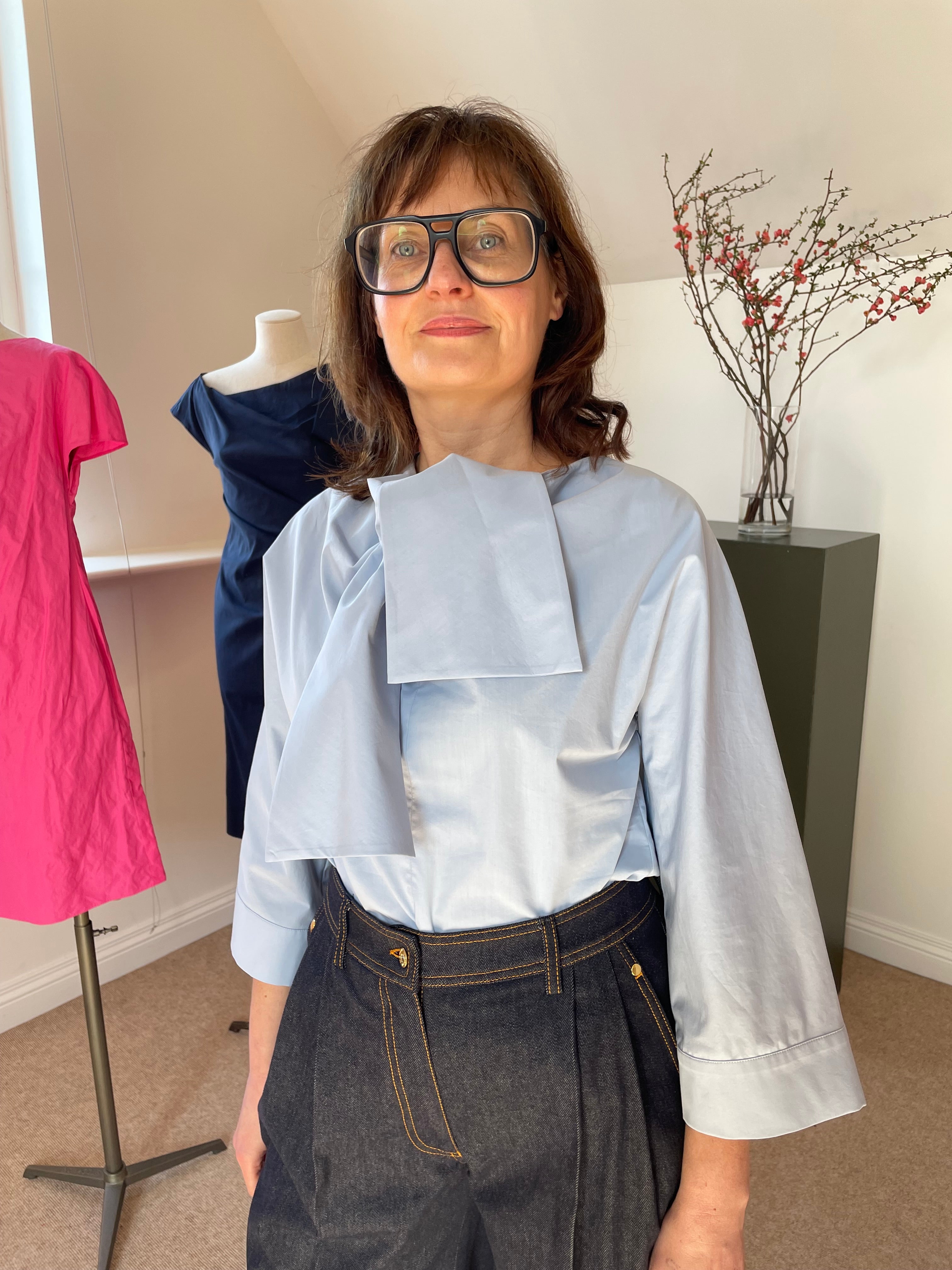 NATAN CHALE BLUE BLOUSE 125