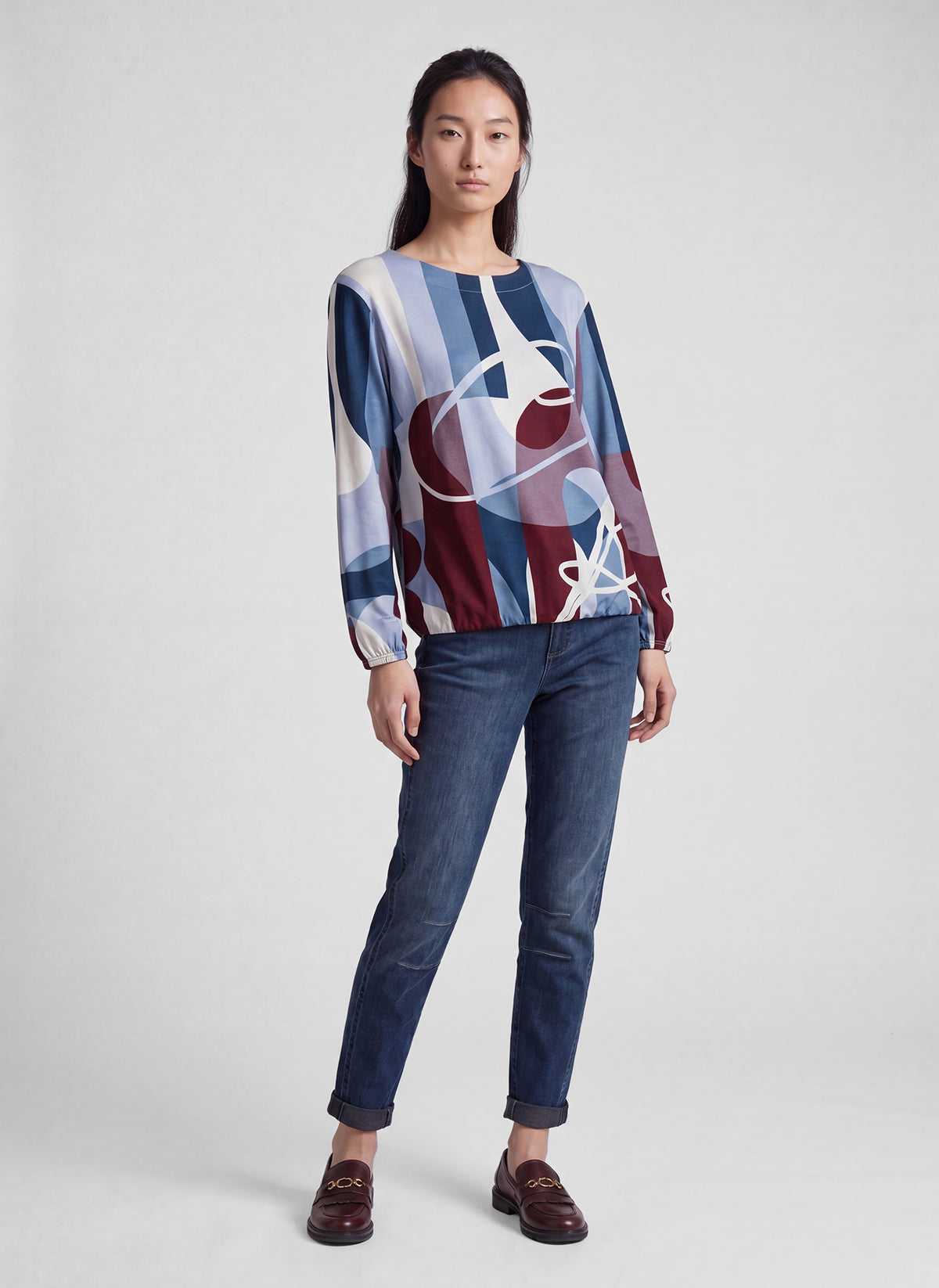 RABE WINE PRINT ELASTIC TOP 57-114368 226