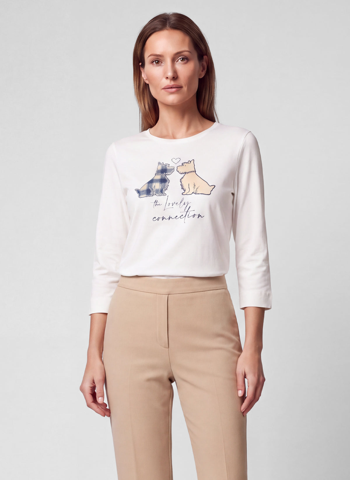 RABE CREAM DOG PRINT TOP 57-113305 226