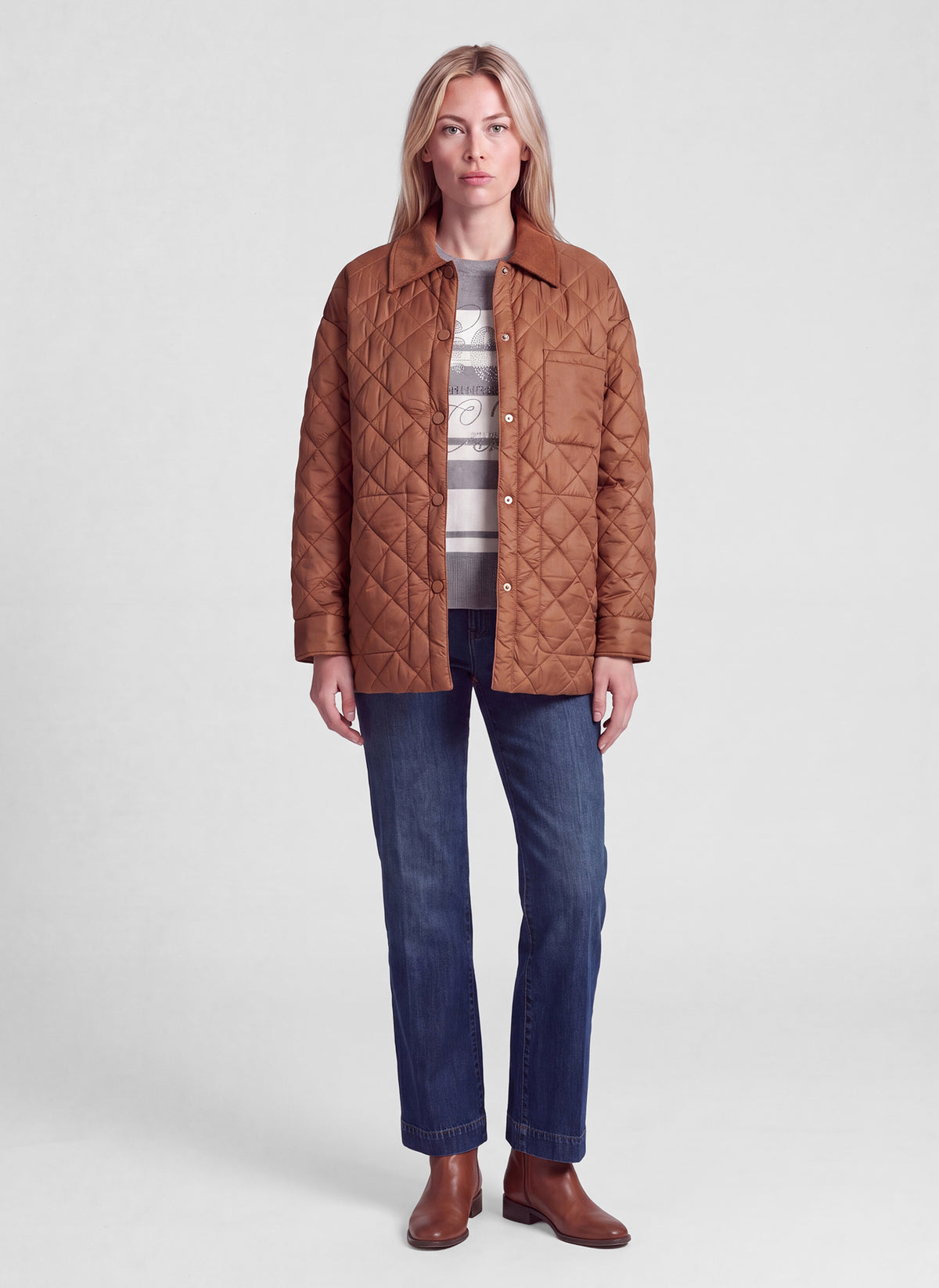 RABE TAN QUILTED JACKET 57-121821 226