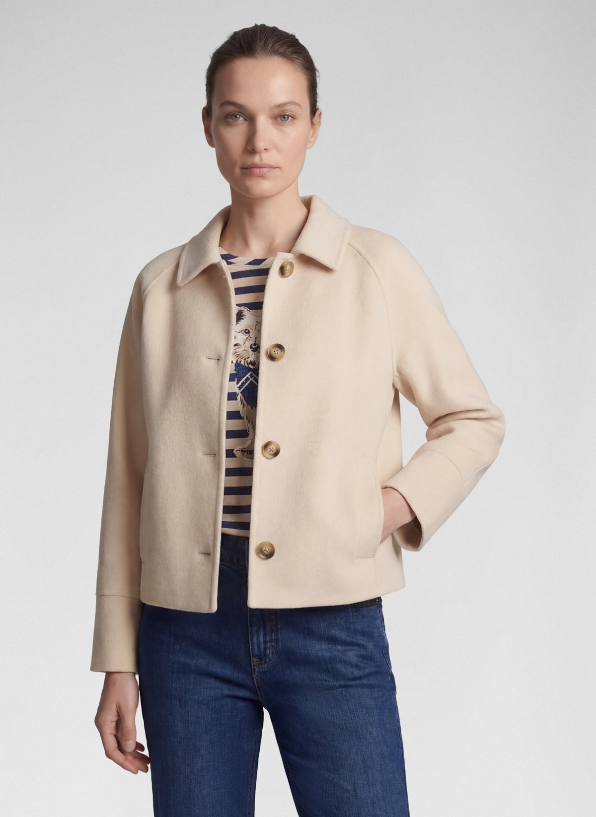 57-113021 rabe cream wool button up jacket