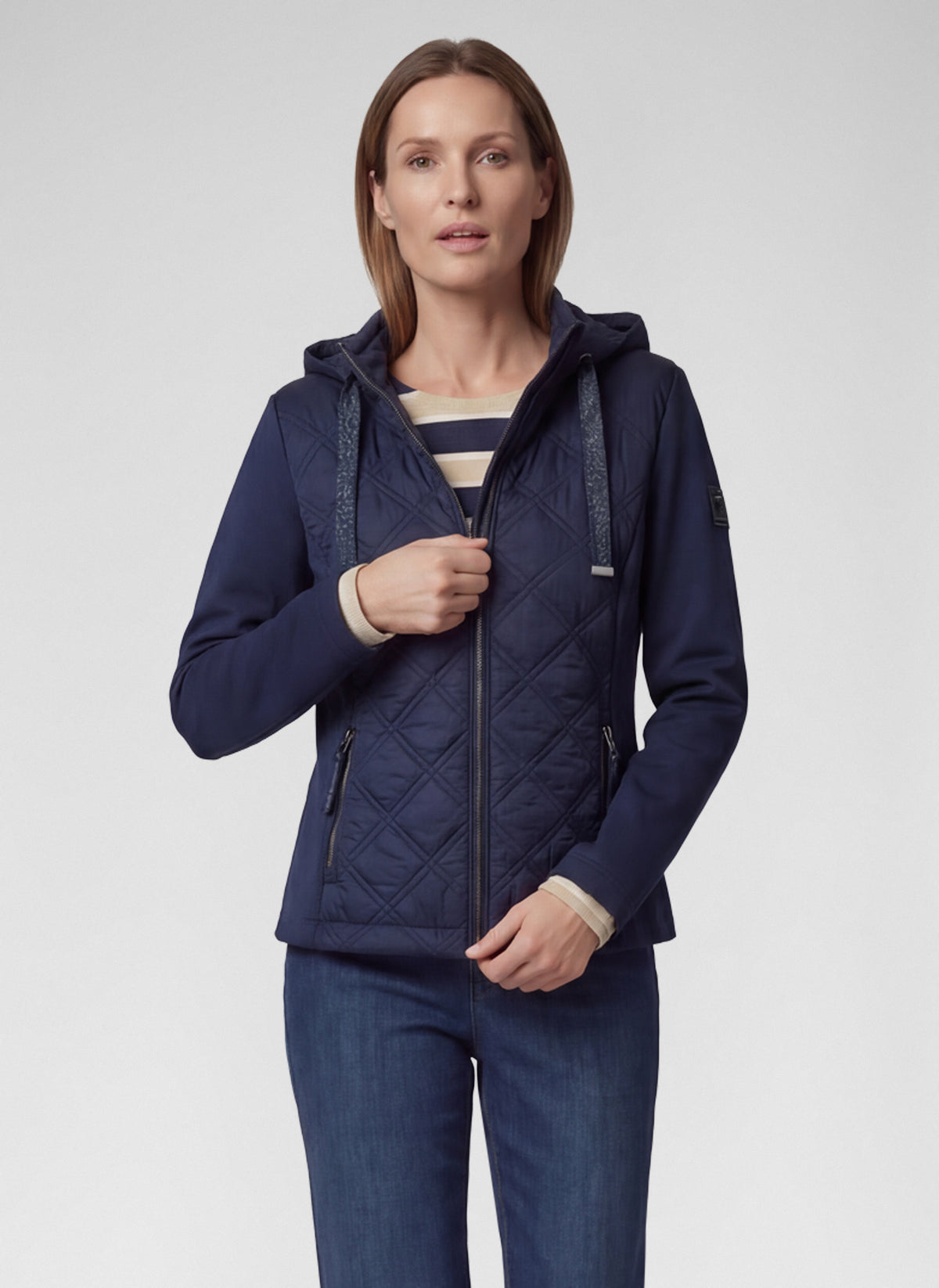 57-113820 rabe navy quilted jacket