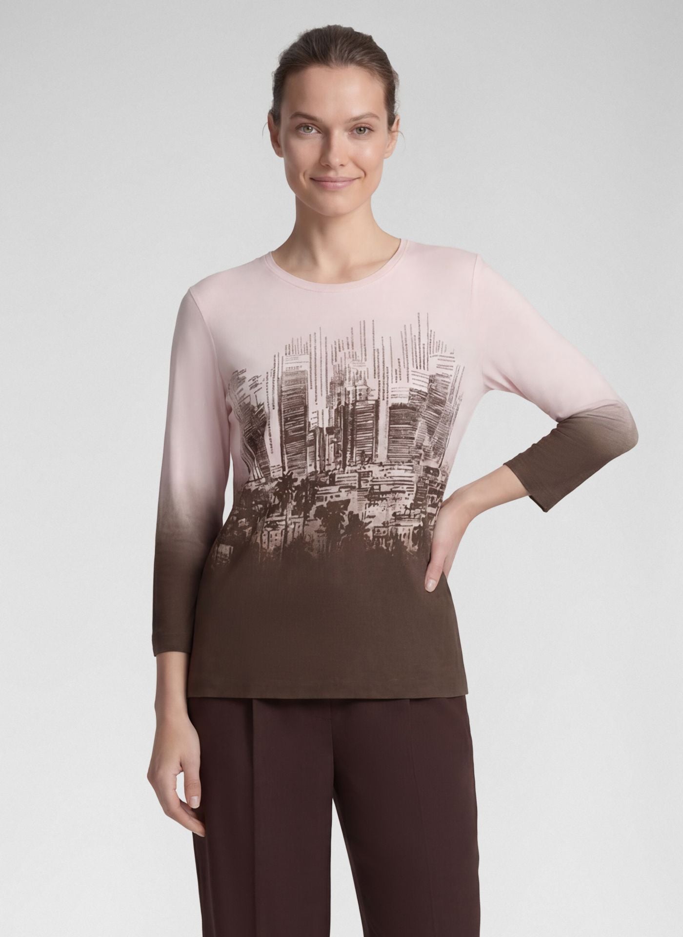 rabe pink print blouse 57-111364