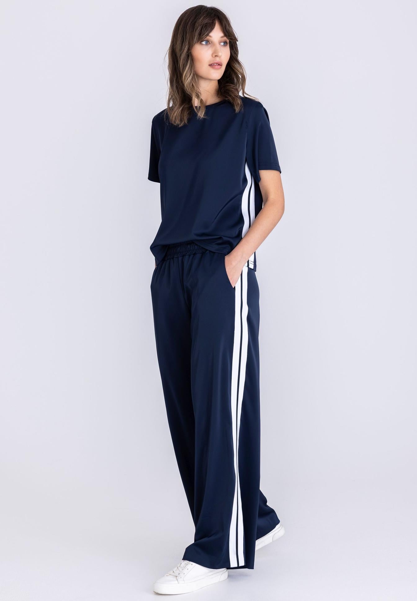 TUZZI WIDE LEG PANTS NAVY 411658000 126