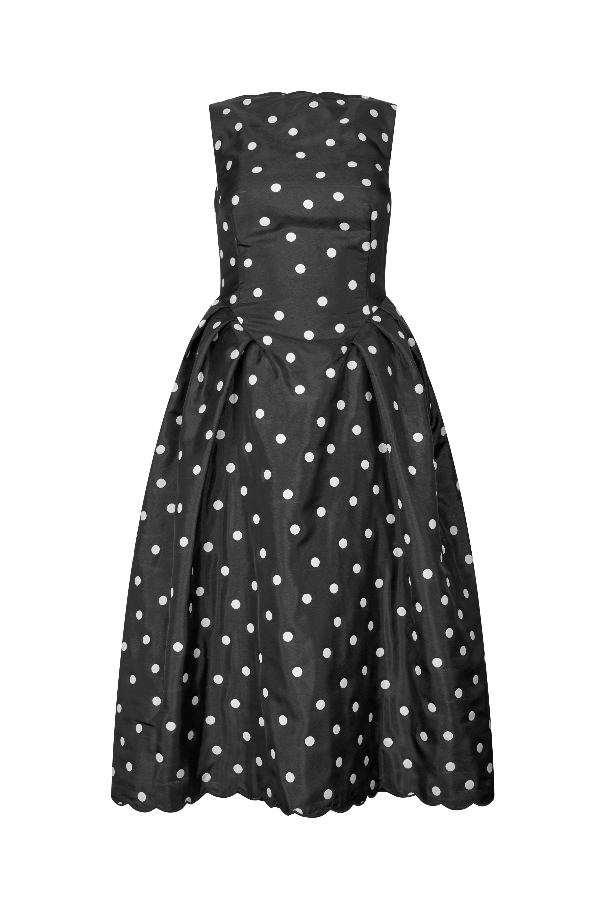 STINE GOYA POLKA DOT QUILTED DOTS, VOLUMINOUS MIDI DRESS SG-PS26-D199-2451 126