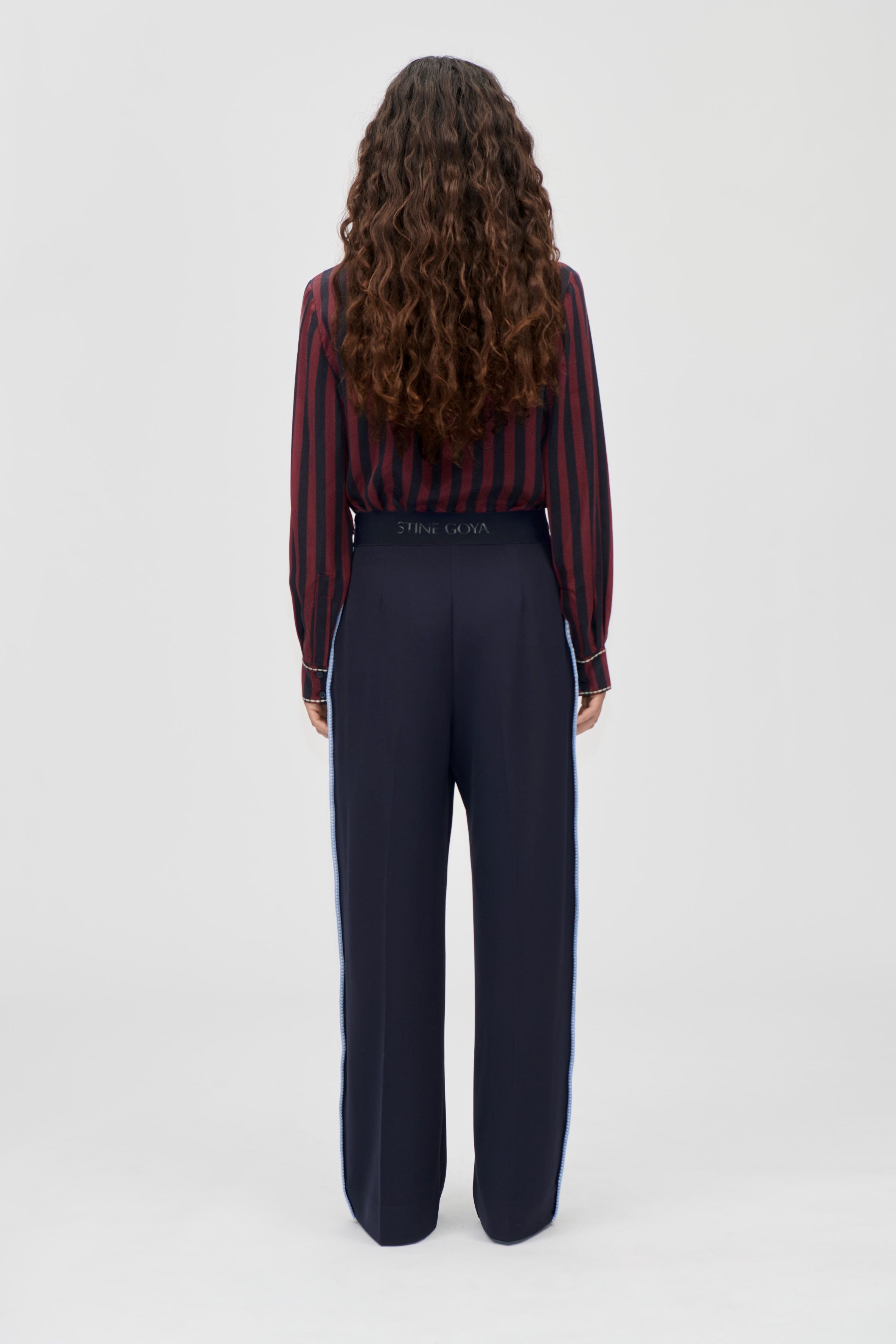 STINE GOYA NAVY DRY VISCOSE, LONG SLEEVE SHIRT SG-PS26-T091-2263 126