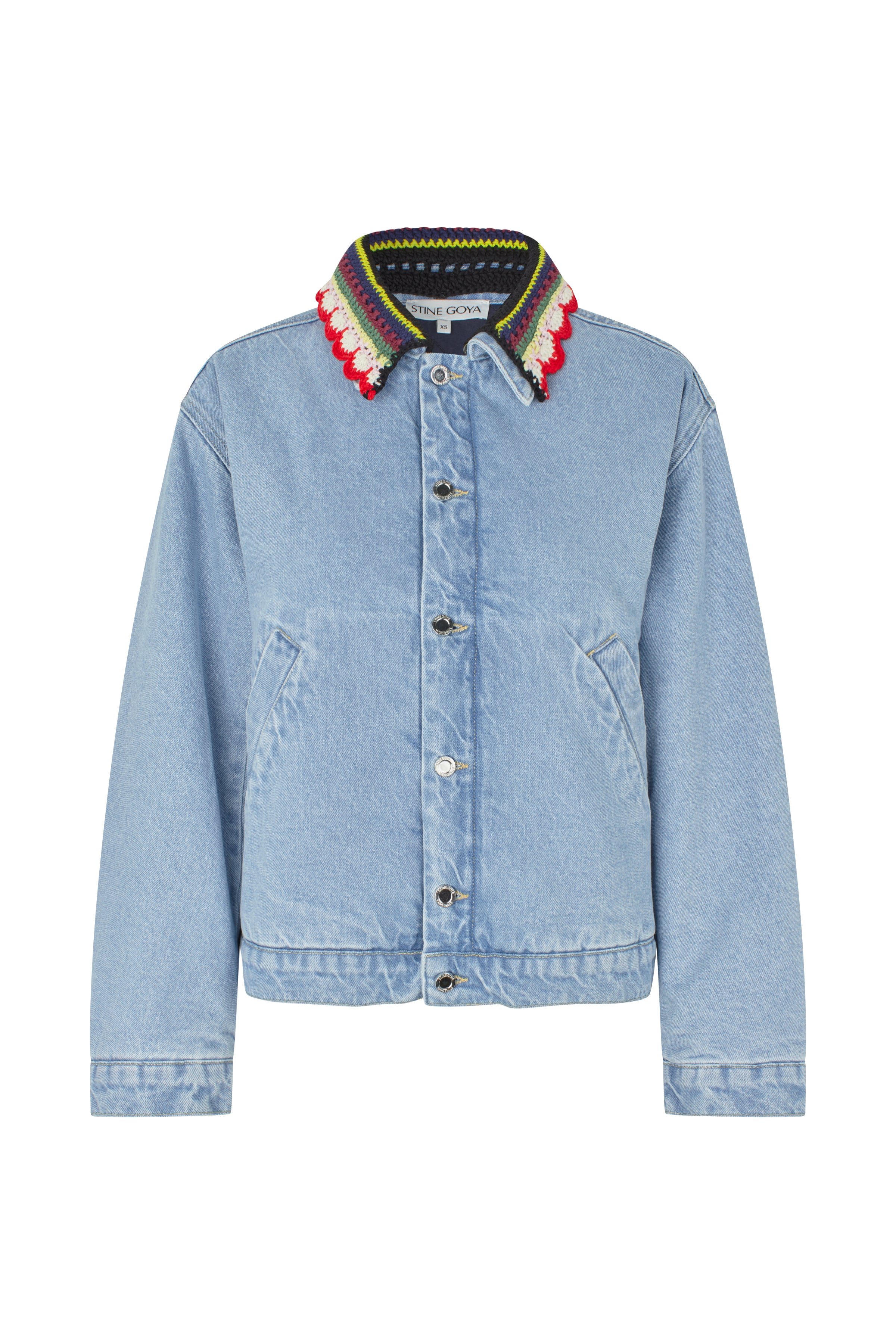 STINE GOYA Double Rinse Denim, Collared Cropped Bomber SG-SS26-O013-2453 126