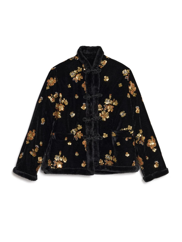 SISTER JANE BLACK MIRAGE VELVET JACKET JK344BLK 127