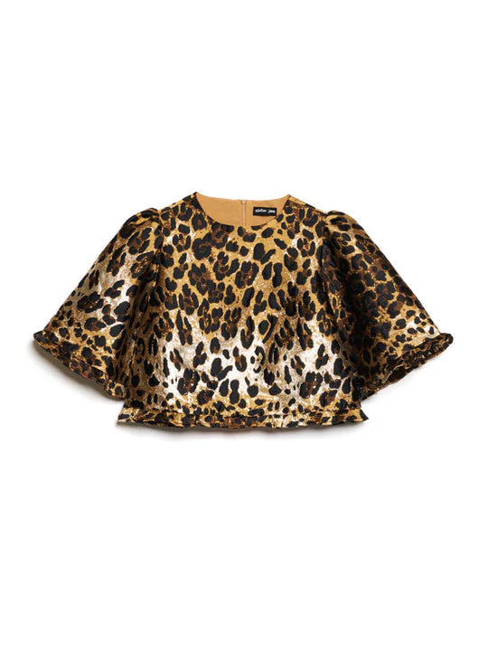 Leopard print blouse with puff sleeves from sister jane ireland