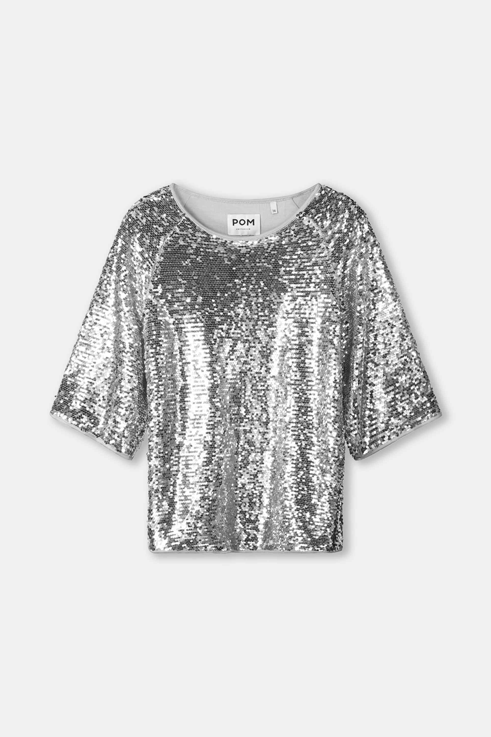 POM TOP - SEQUINS SILVER SP9275 225