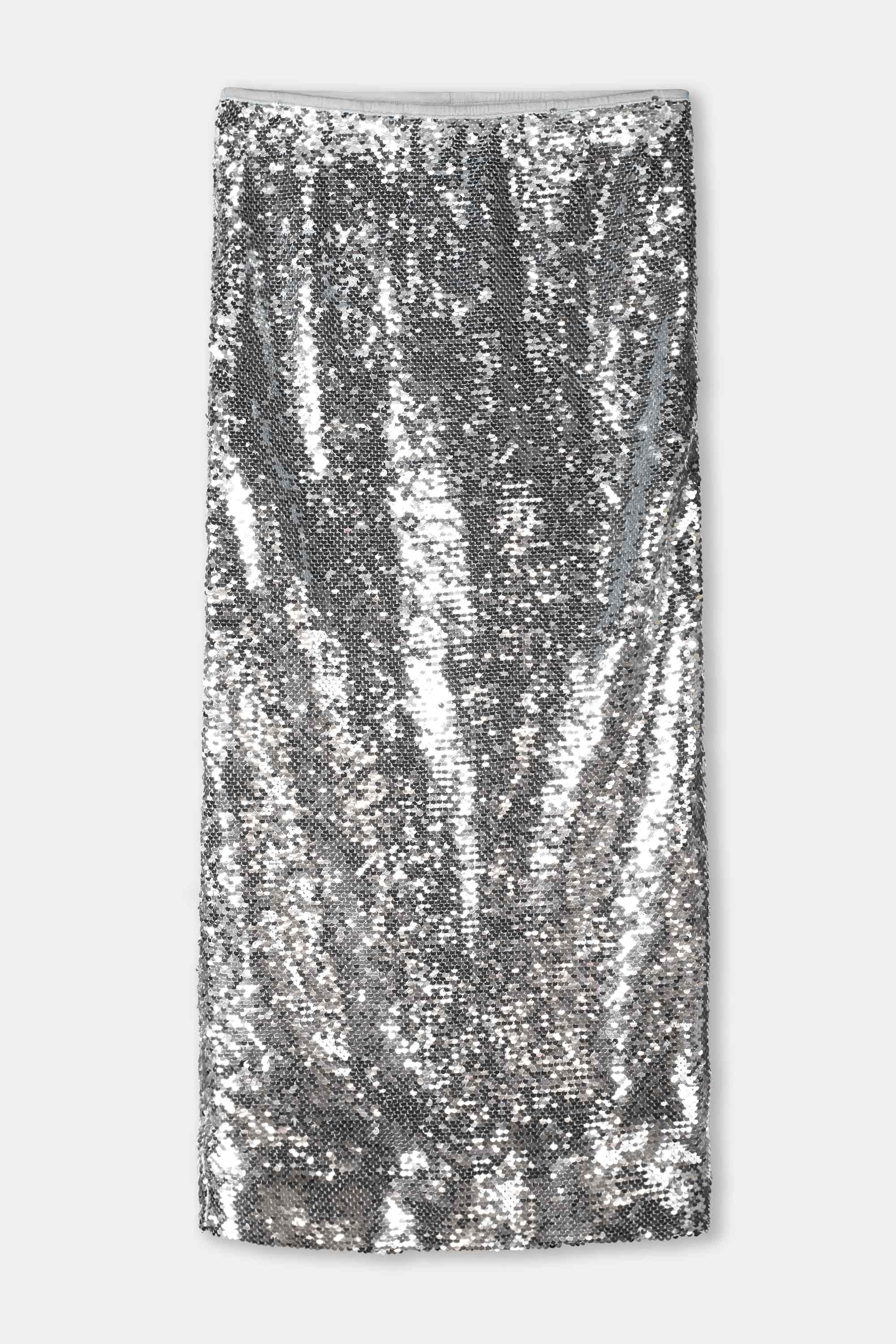 POM SKIRT - SEQUINS SILVER SP9296 225
