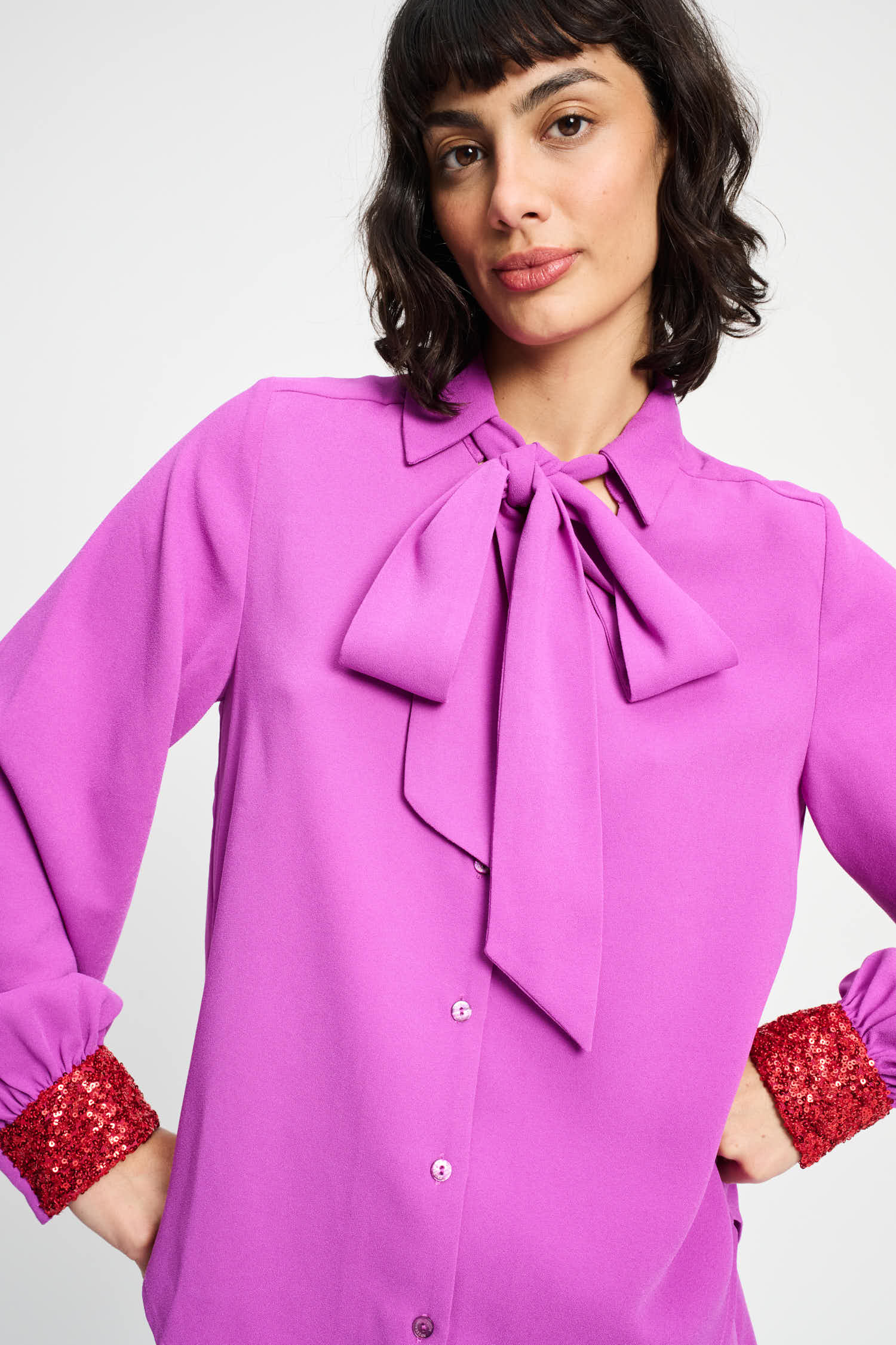 POM BLOUSE - BOW FROSTING PINK SP9380 225