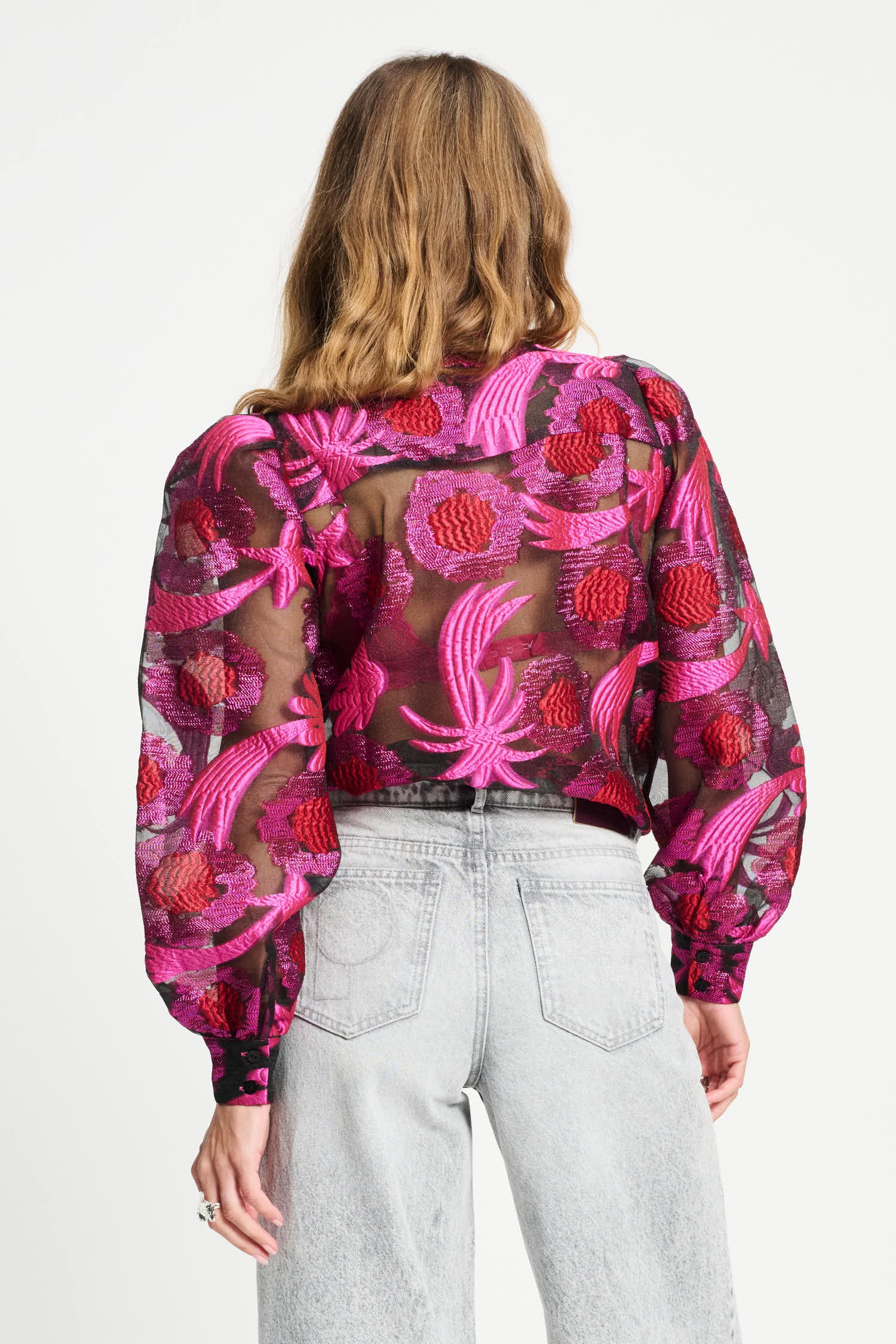 POM BLOUSE - SPLASHING FIREWORKS ORGANZA SP9383 225