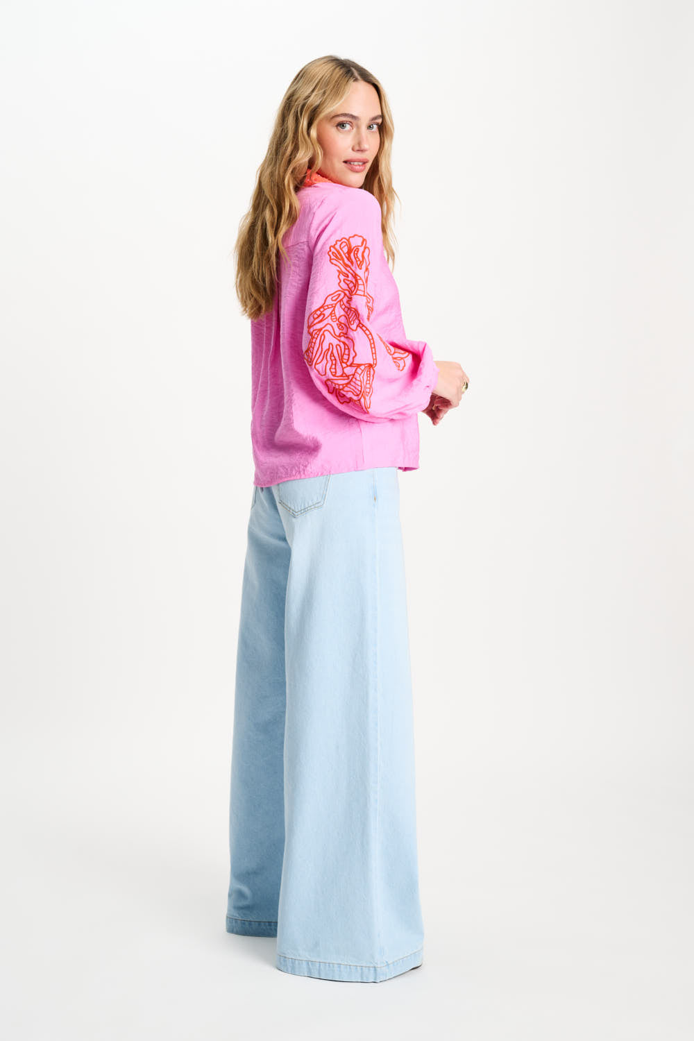 POM BLOUSE - CHEERING PINK SEQUINS SP9506 126