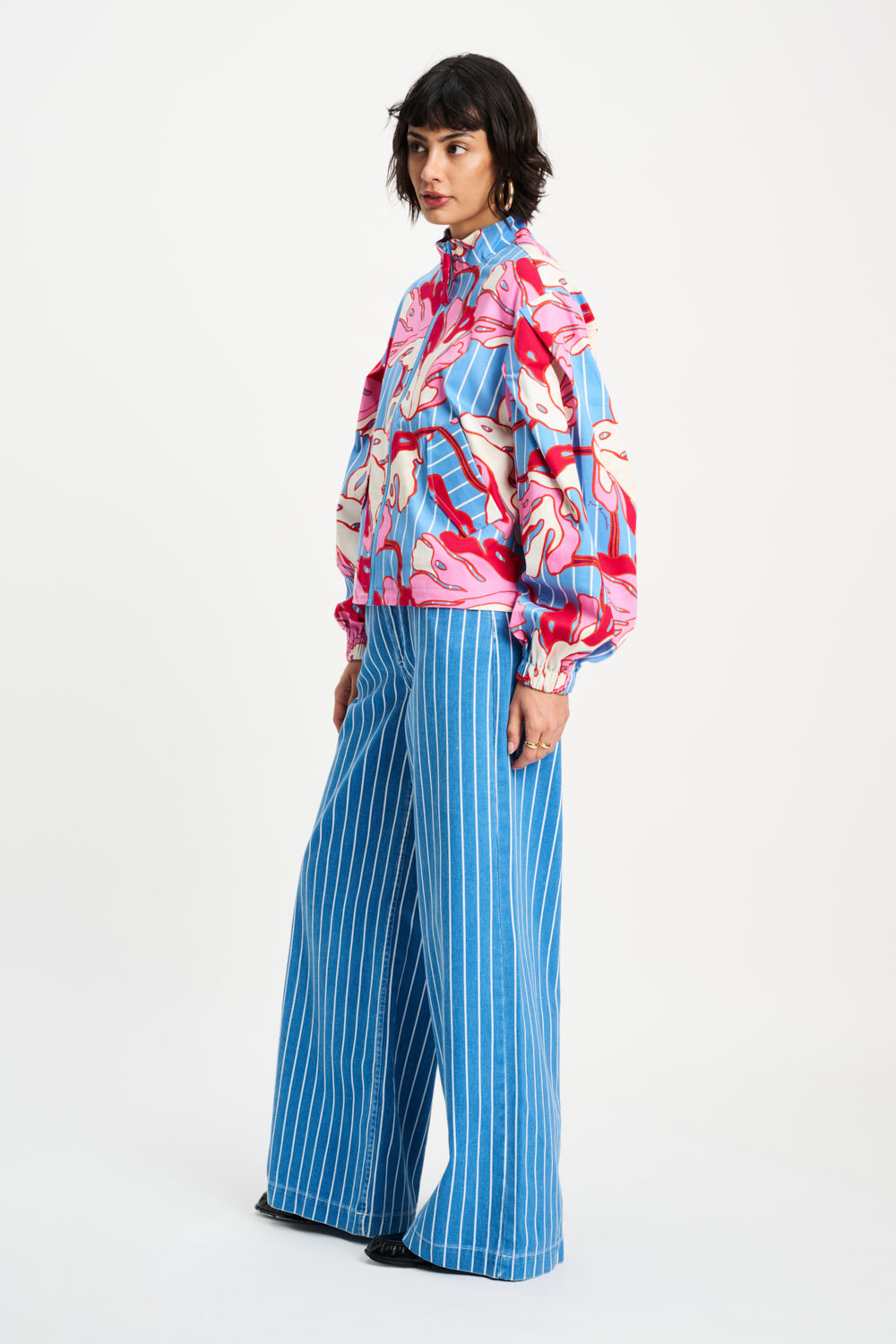 POM JACKET - URBAN FLORA STRIPE SP9528 126