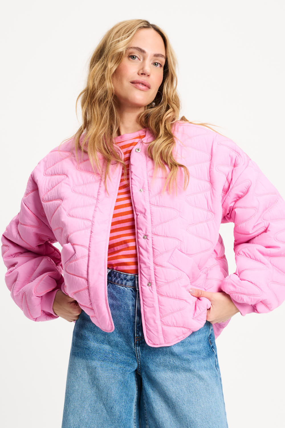 POM JACKET - QUILTED CHEERING PINK SP9529 126
