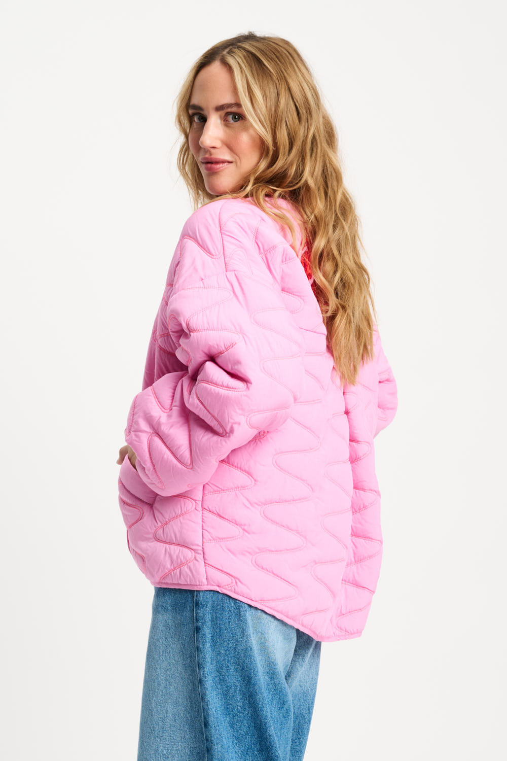 POM JACKET - QUILTED CHEERING PINK SP9529 126