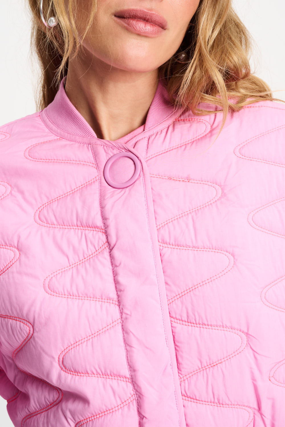 POM JACKET - QUILTED CHEERING PINK SP9529 126