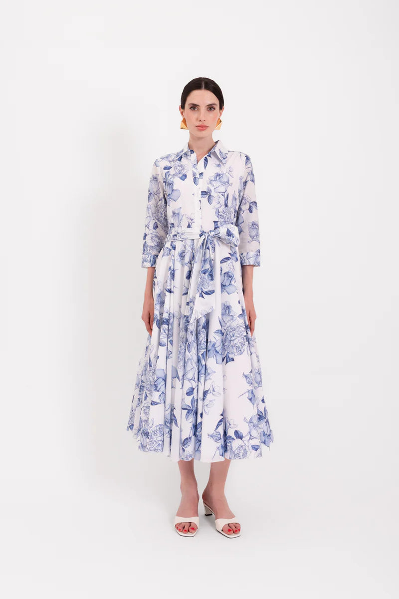 LAVI BLUE FLORALSHORT DRESS SPRITZ BS7WD020 126