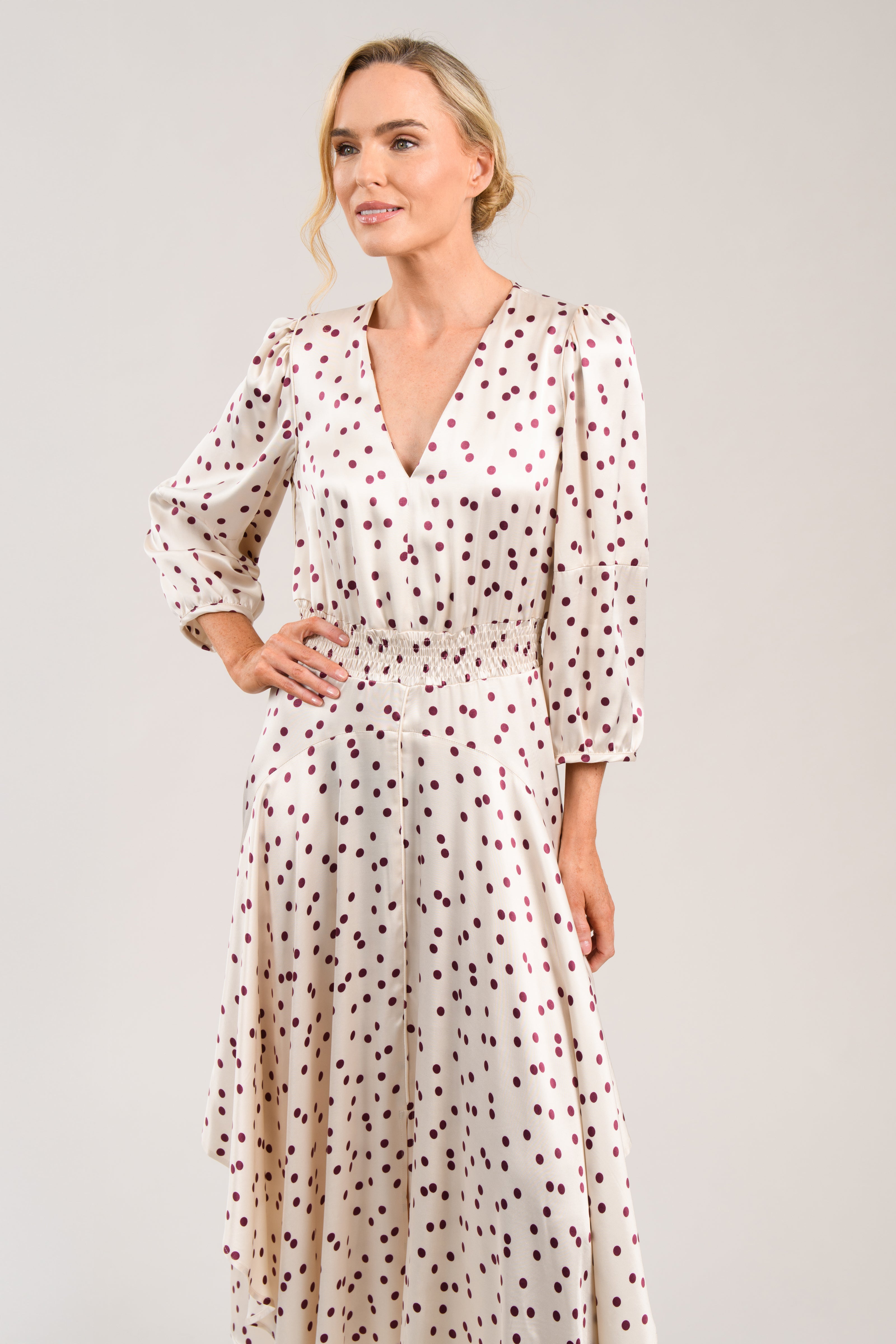 CAROLINE KILKENNY CREAM DOT DRESS SCOUT 126
