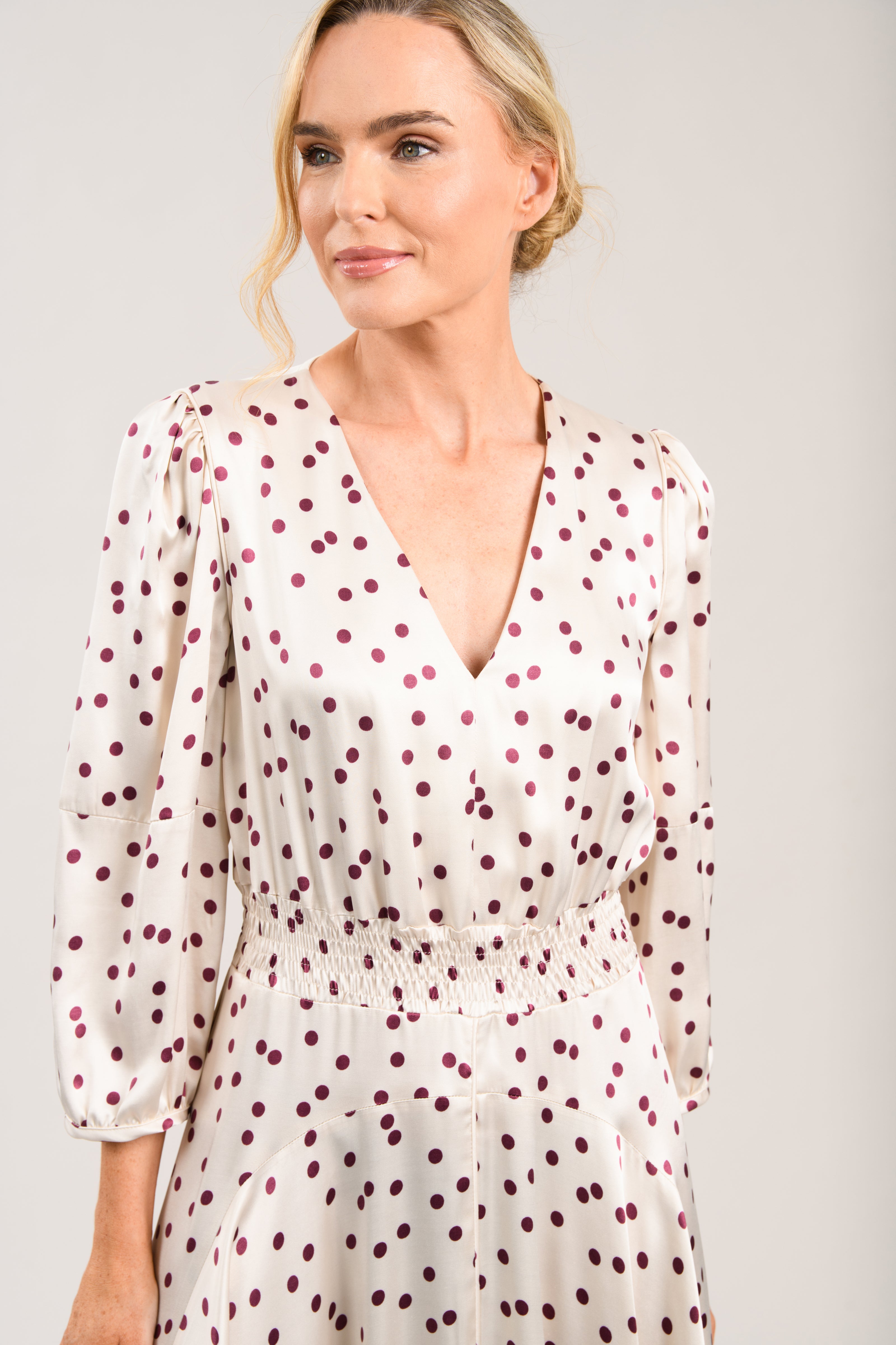 CAROLINE KILKENNY CREAM DOT DRESS SCOUT 126