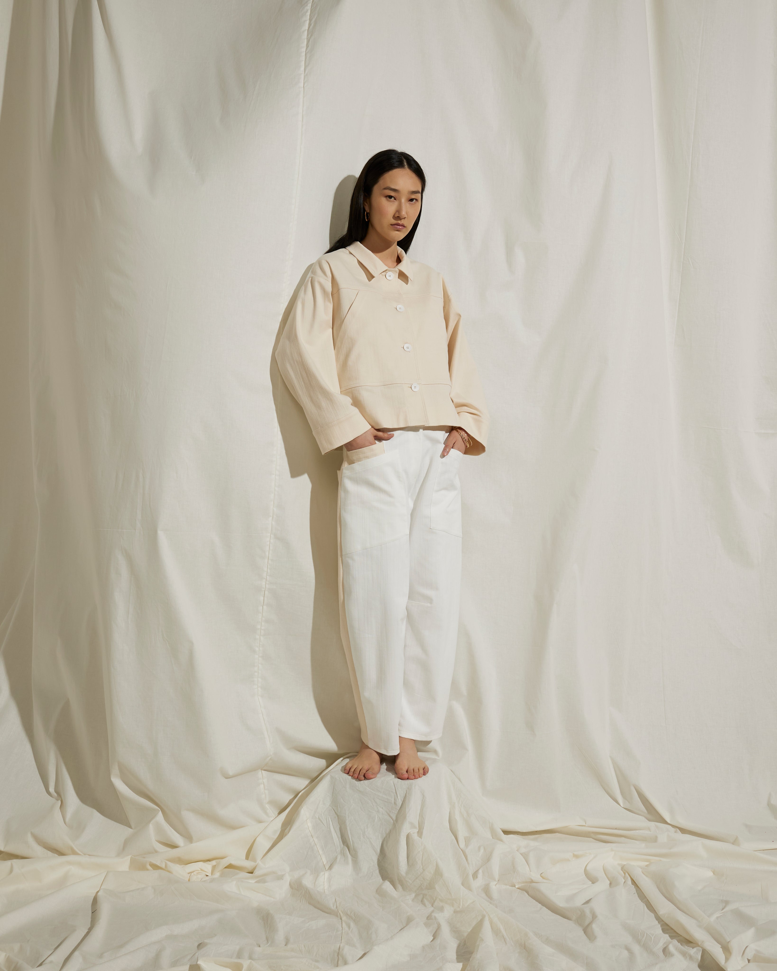 SOHO-T CREAM DENIM JACKET LARA 126