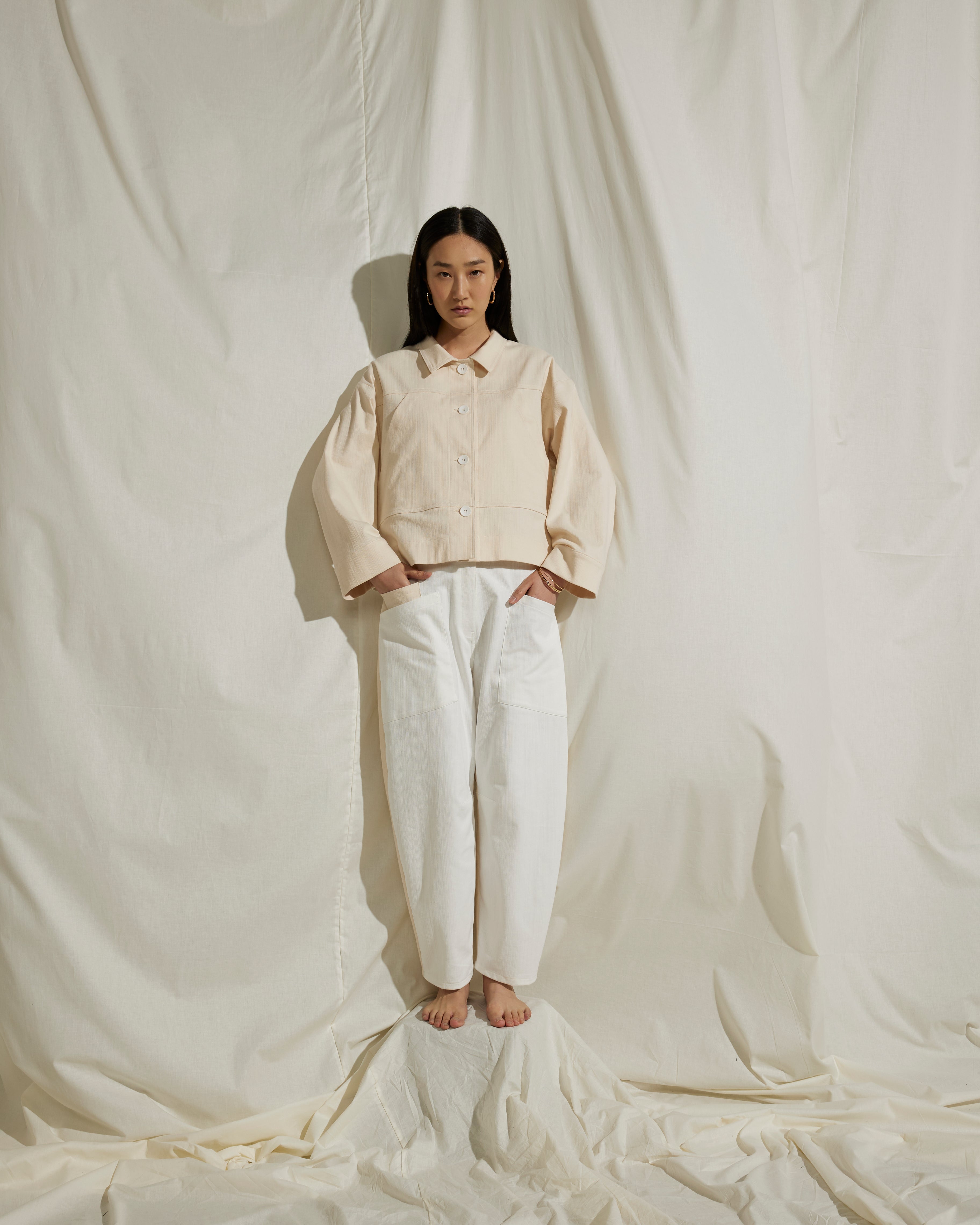 SOHO-T CREAM DENIM JACKET LARA 126