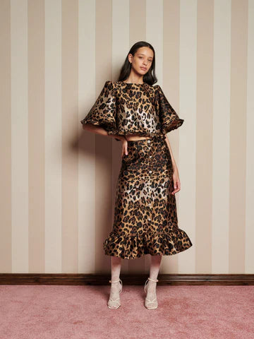 SISTER JANE SUITE LEOPARD JACQUARD TOP 225