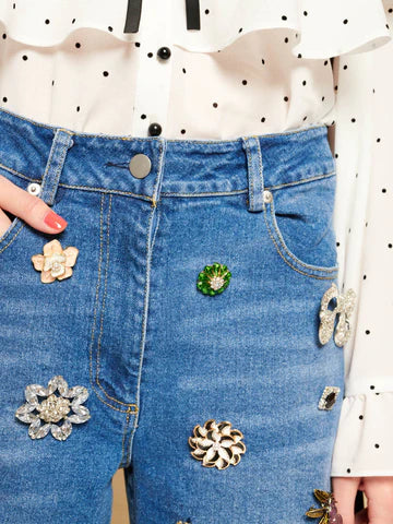 SISTER JANE BLUE COULEUR BROOCH JEANS TRD117BLE 226