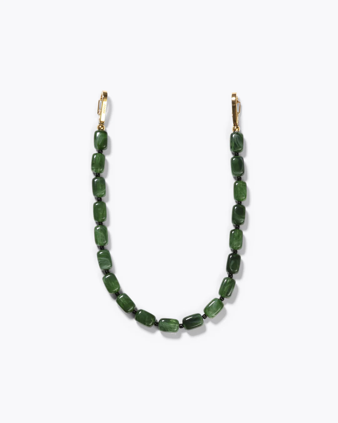ATELJÉ TOUCH GRASS CORD GREEN GLASS BEADS 126