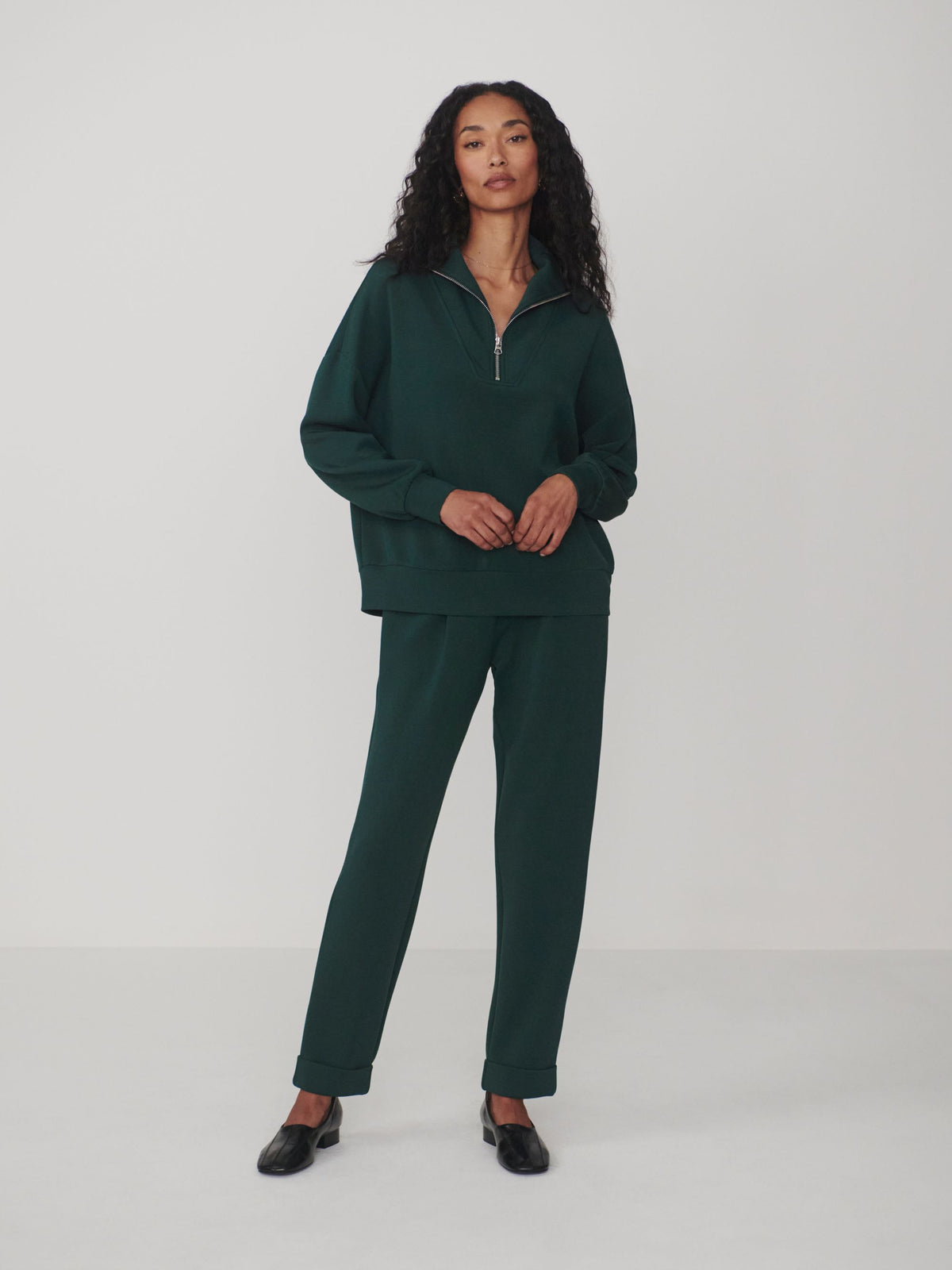 varley green the rolled cuff trousers casual wear
