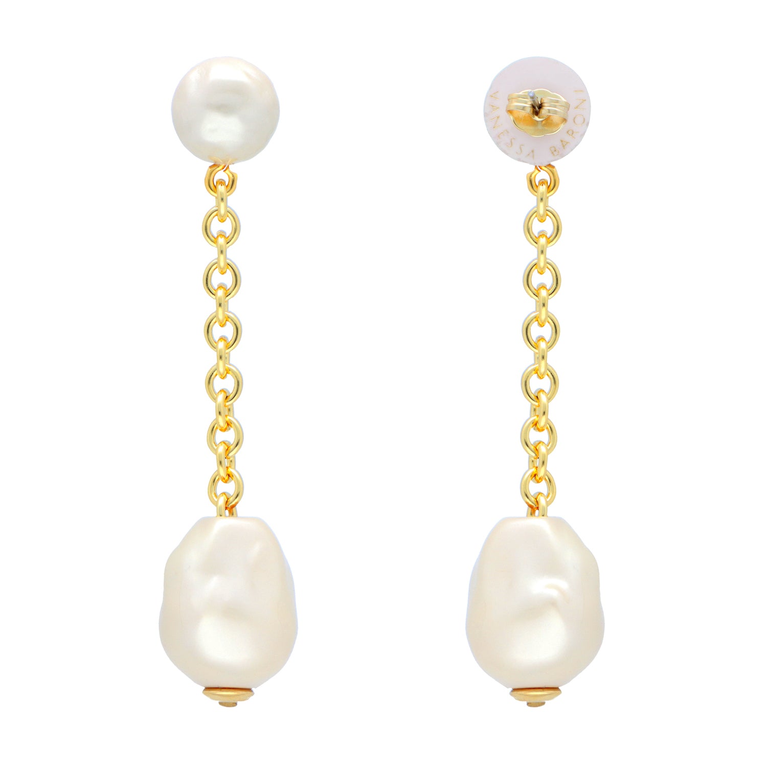 VANESSA BARONI HANGING PERAL EARRING 124