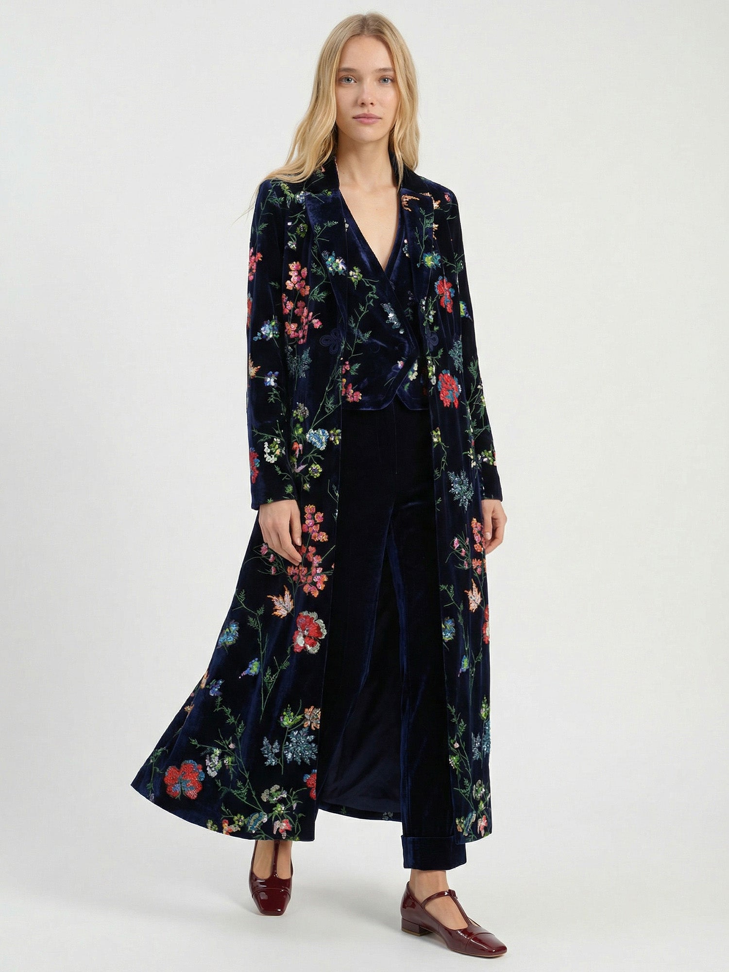 vilagallo navy sequin coat 34043 formal night out