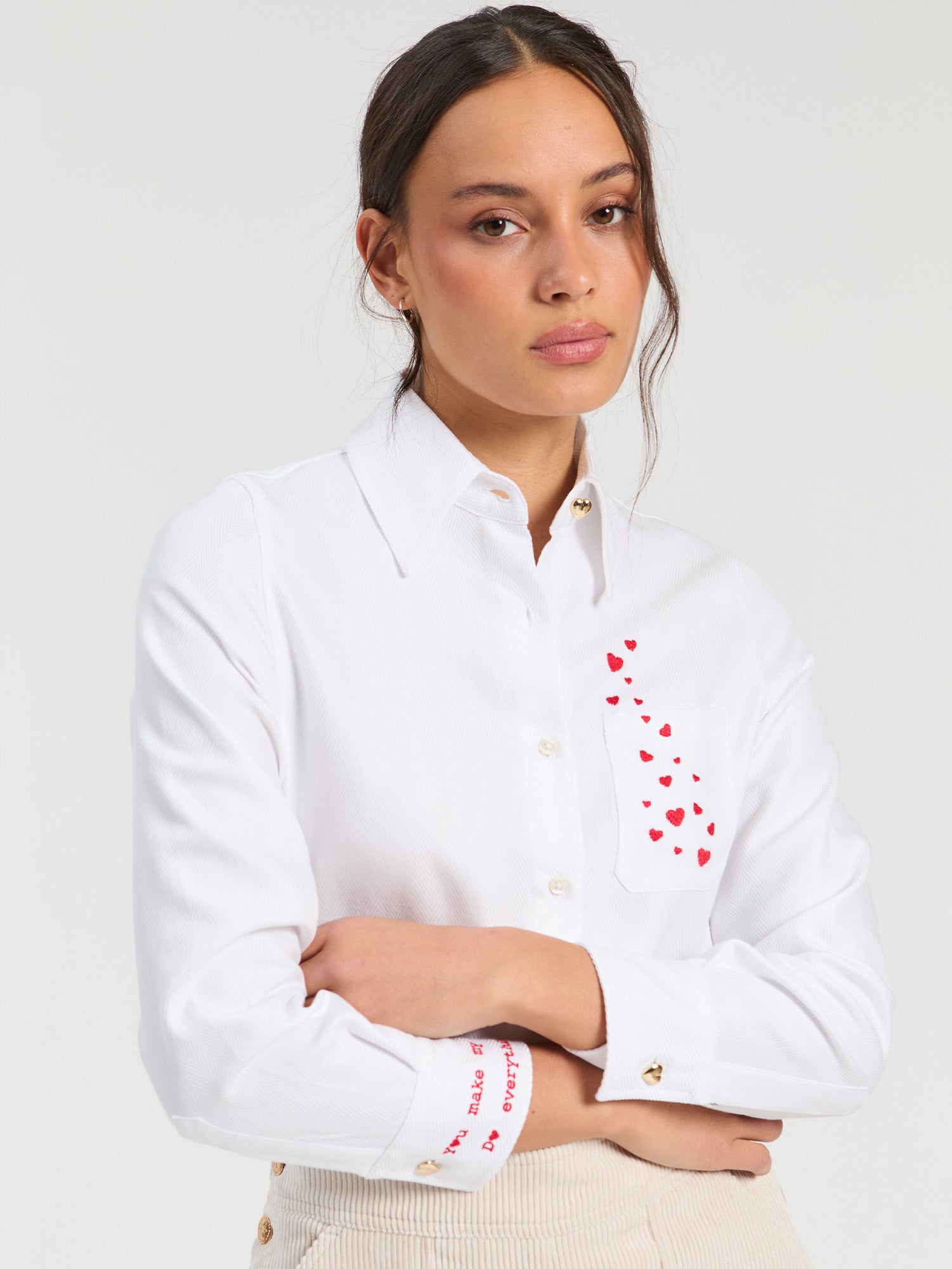vilagallo white heart blouse 33756 everyday casual