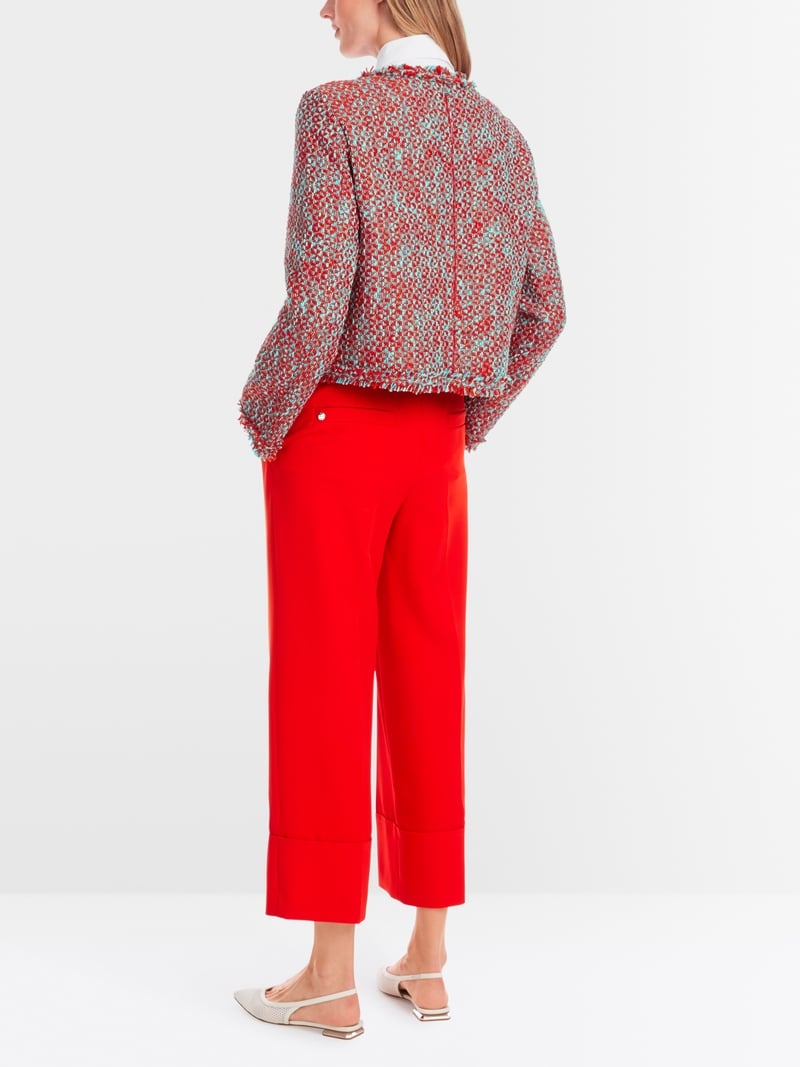 MARCCAIN CORAL TWEED CROPPED JACKET YC3118 W61 125